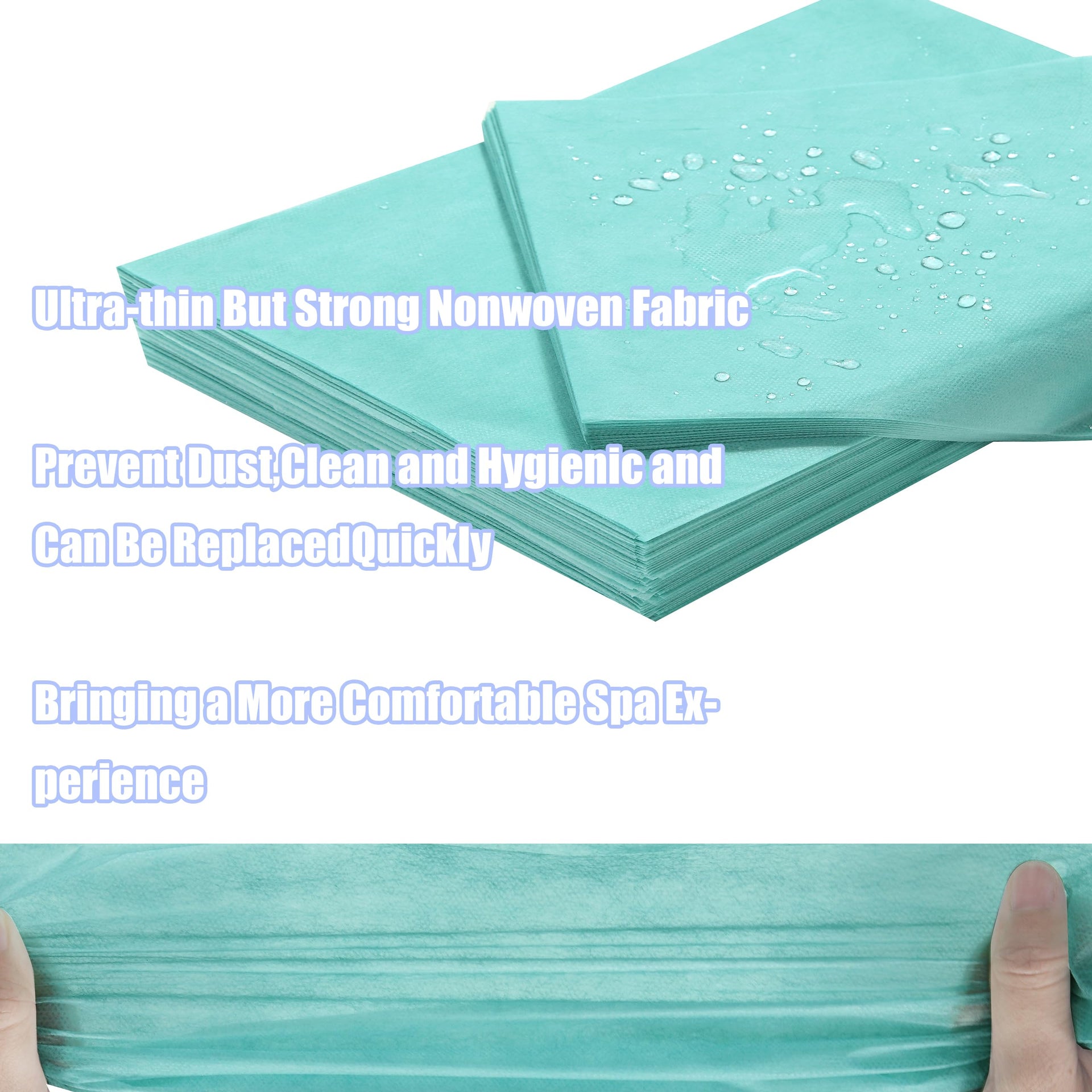 Disposable Bed Sheets for Massage Table 100 Pcs 31" x 71" Waterproof Massage Table Sheets Soft Non Woven Fabric SPA Massage Table Bed Cover Breathable for Beauty Tattoos Waxing (100 Count)