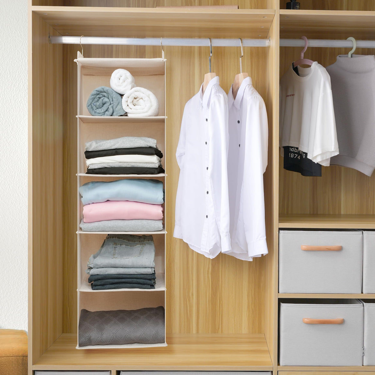 Large Hanging Sweater Organizer for Closet