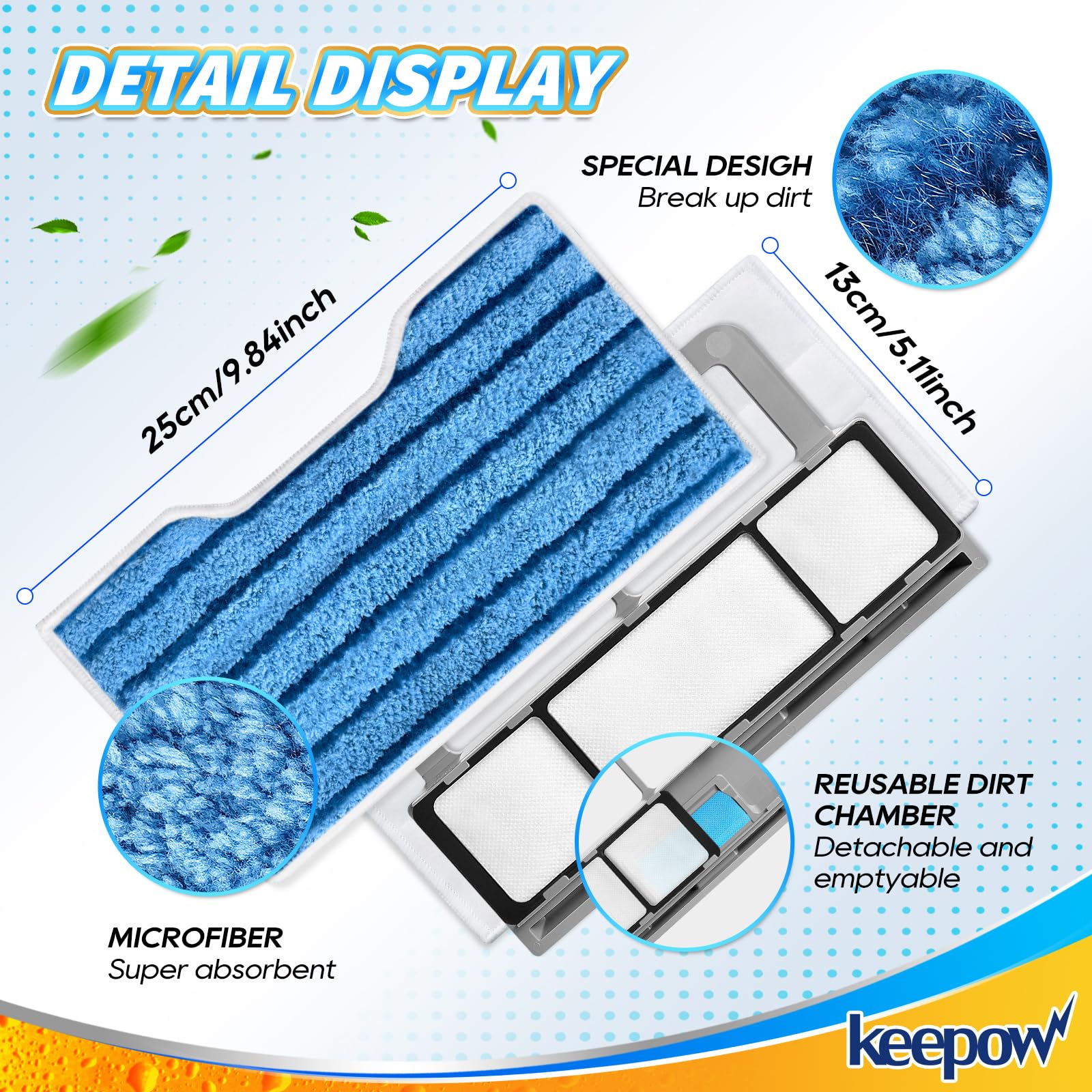 Replacement Pads Refills Compatible with Shark Vac Mop VM252 VM401
