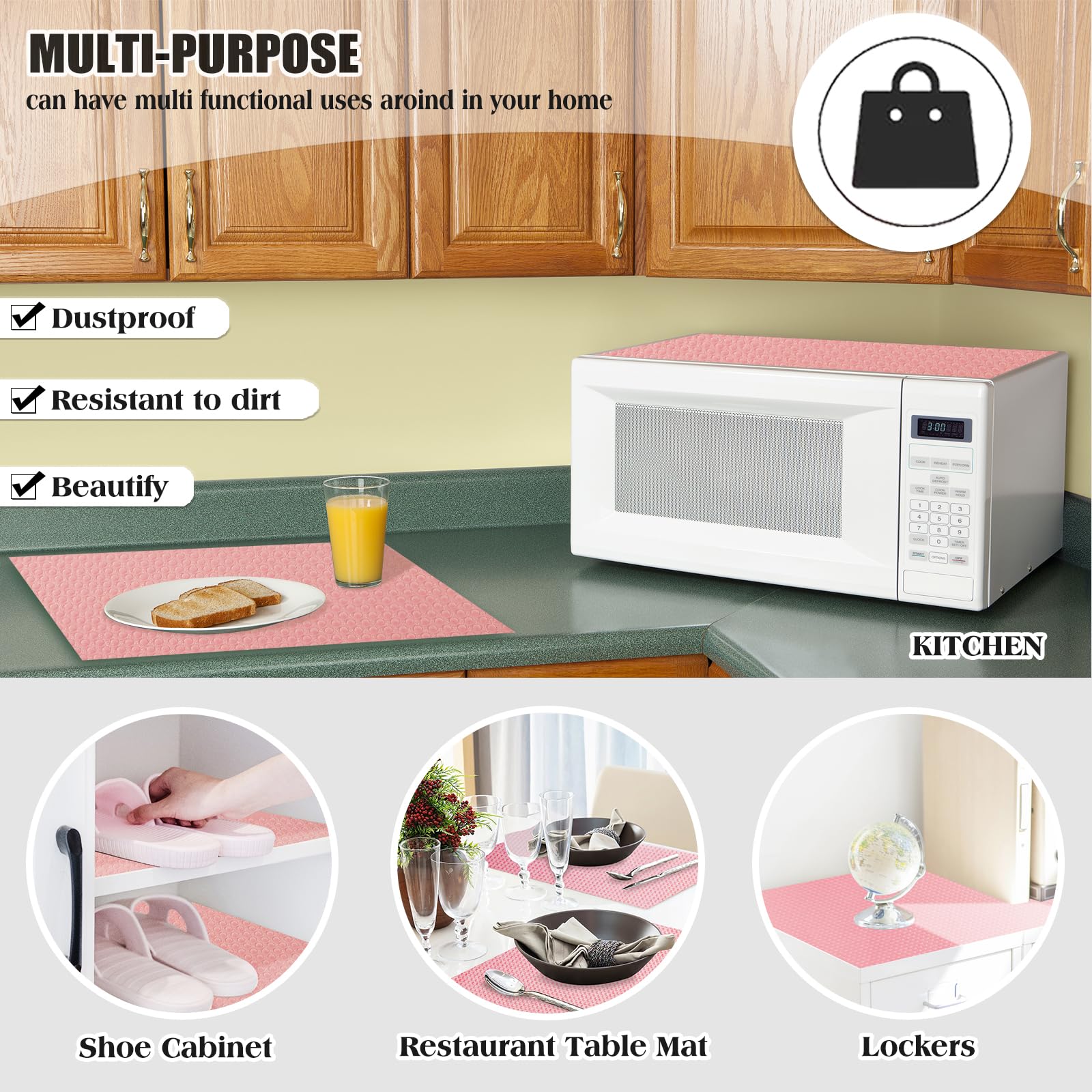 10Pcs Refrigerator Liners (14.25 Sq Ft)