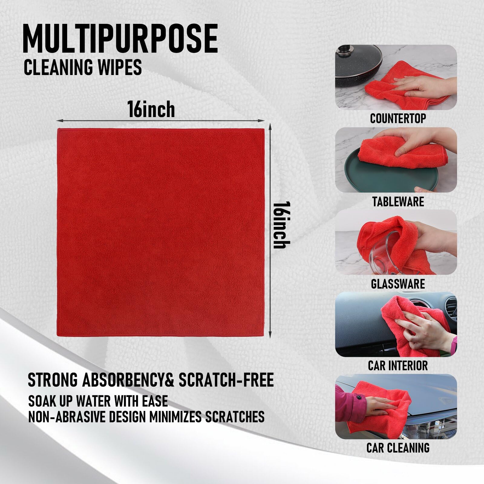 Microfiber Cleaning Cloth (12 Count)