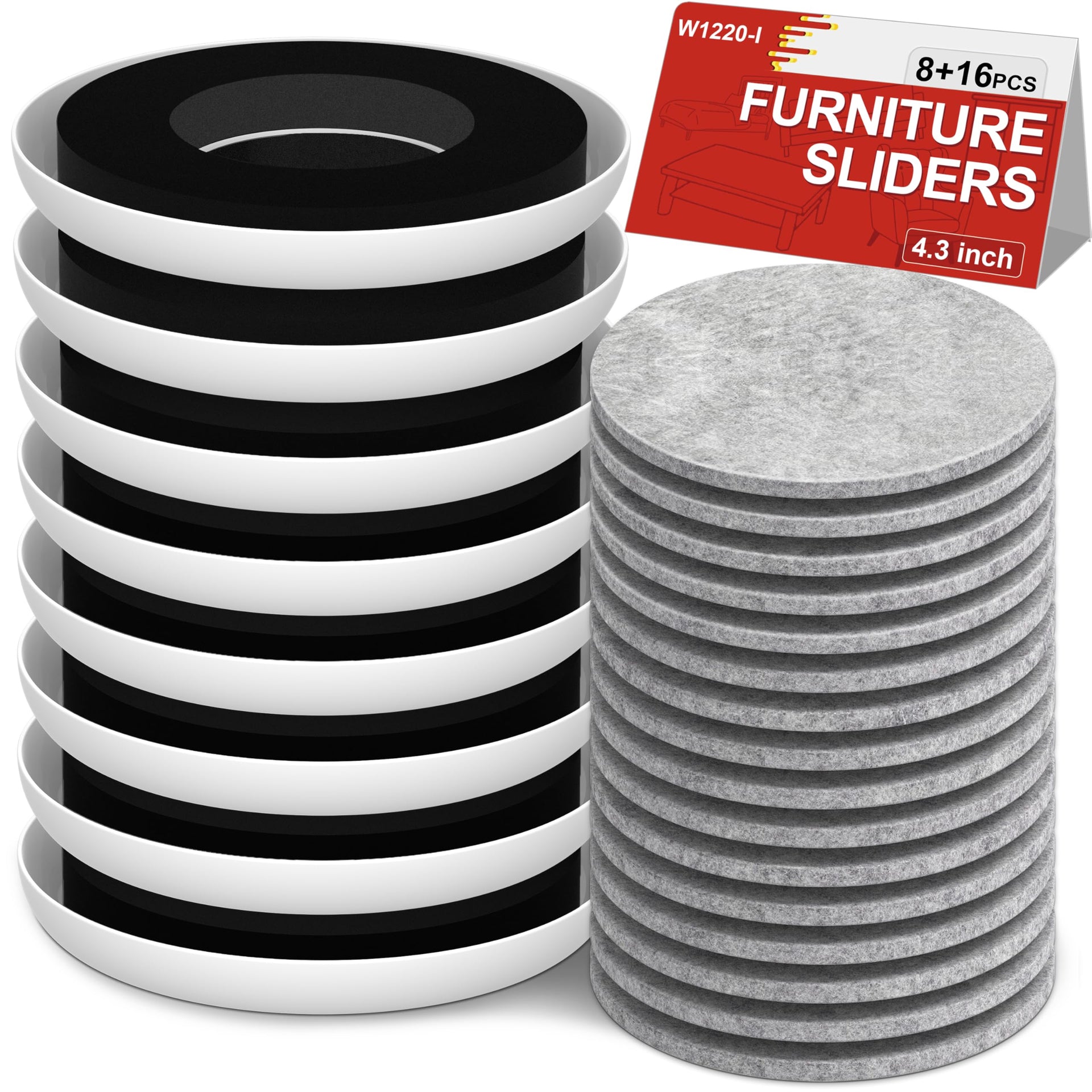 Furniture Sliders for Hardwood Floors (24 Count)