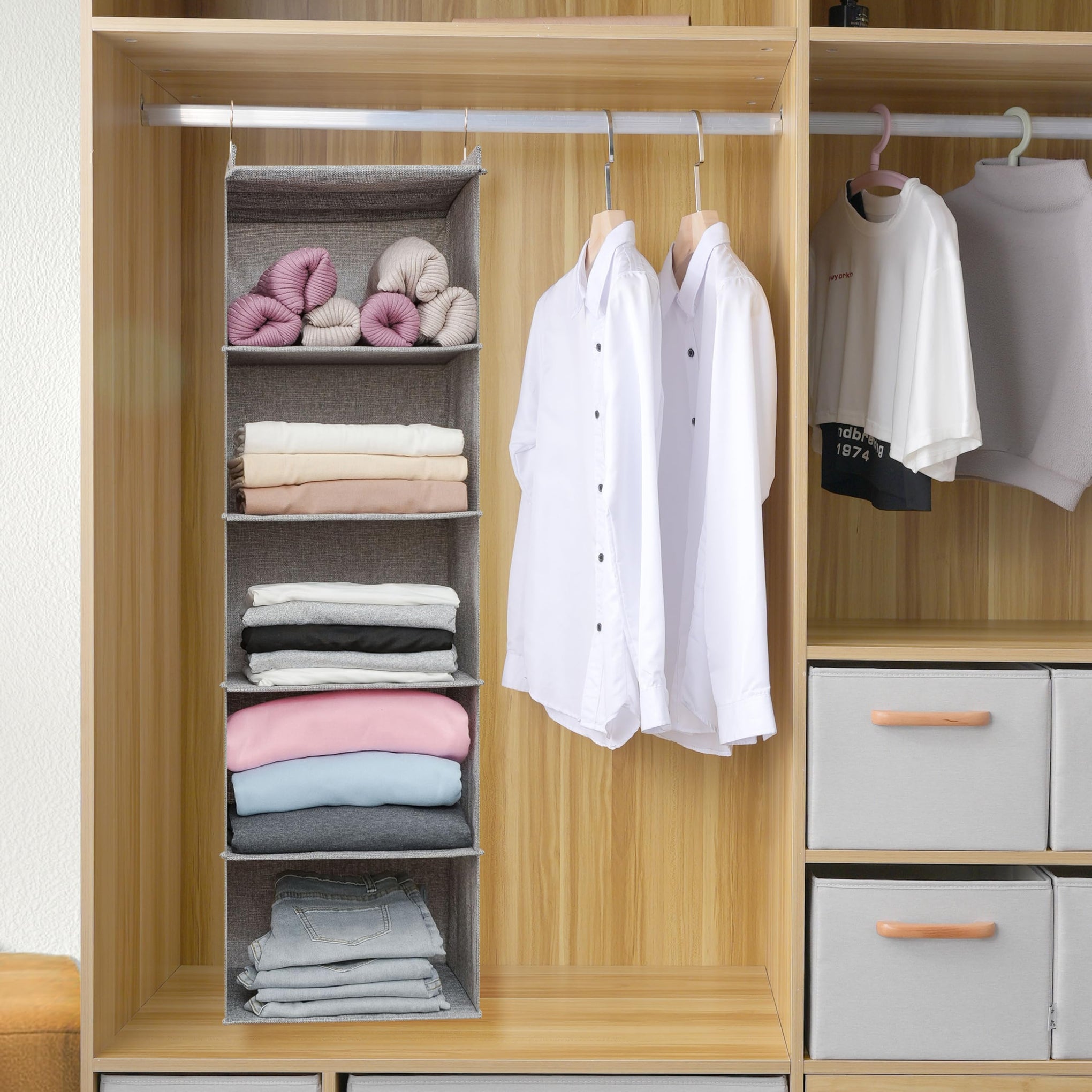Large Hanging Sweater Organizer for Closet