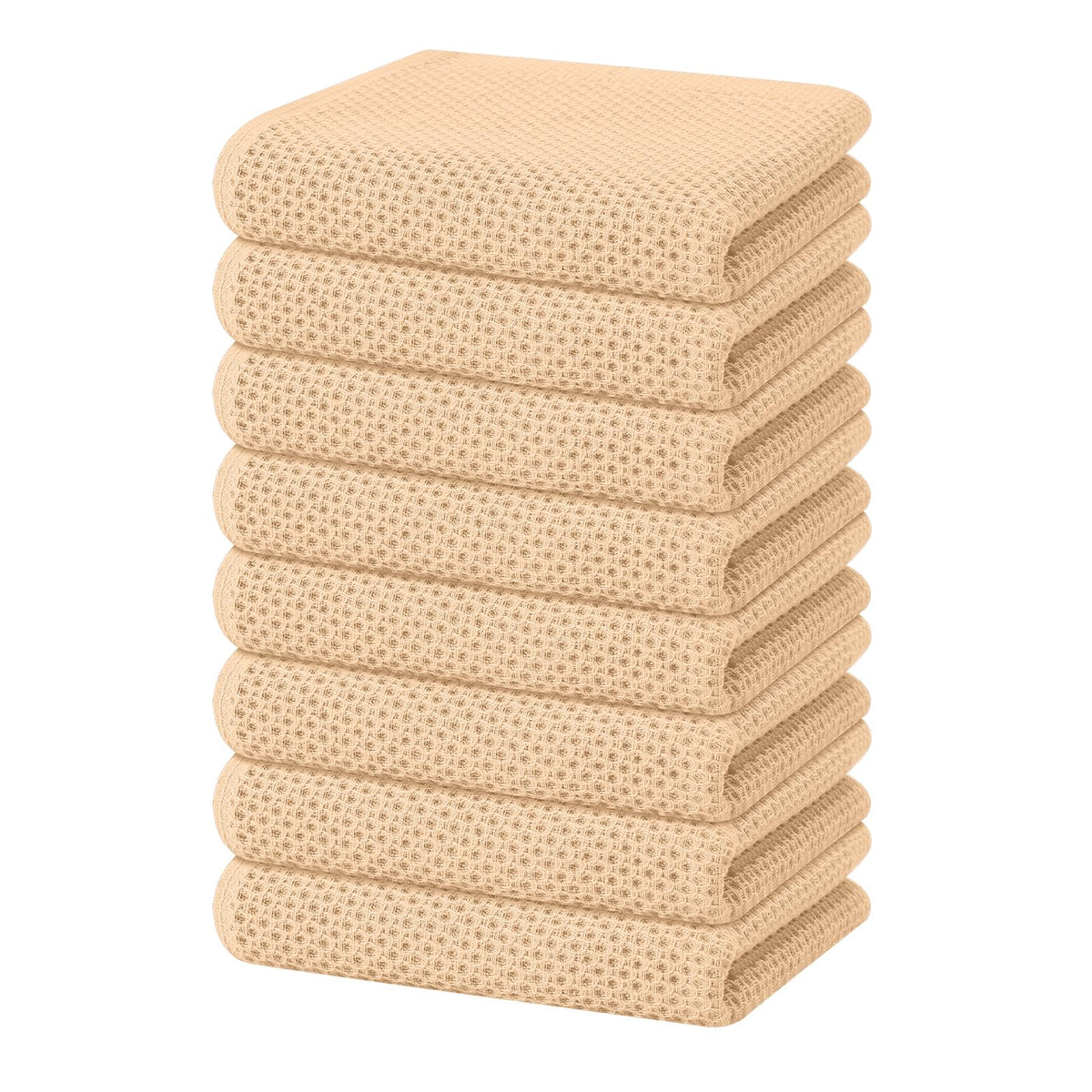 100% Cotton Waffle Weave Kitchen Dish Towels 8 (8 Count)