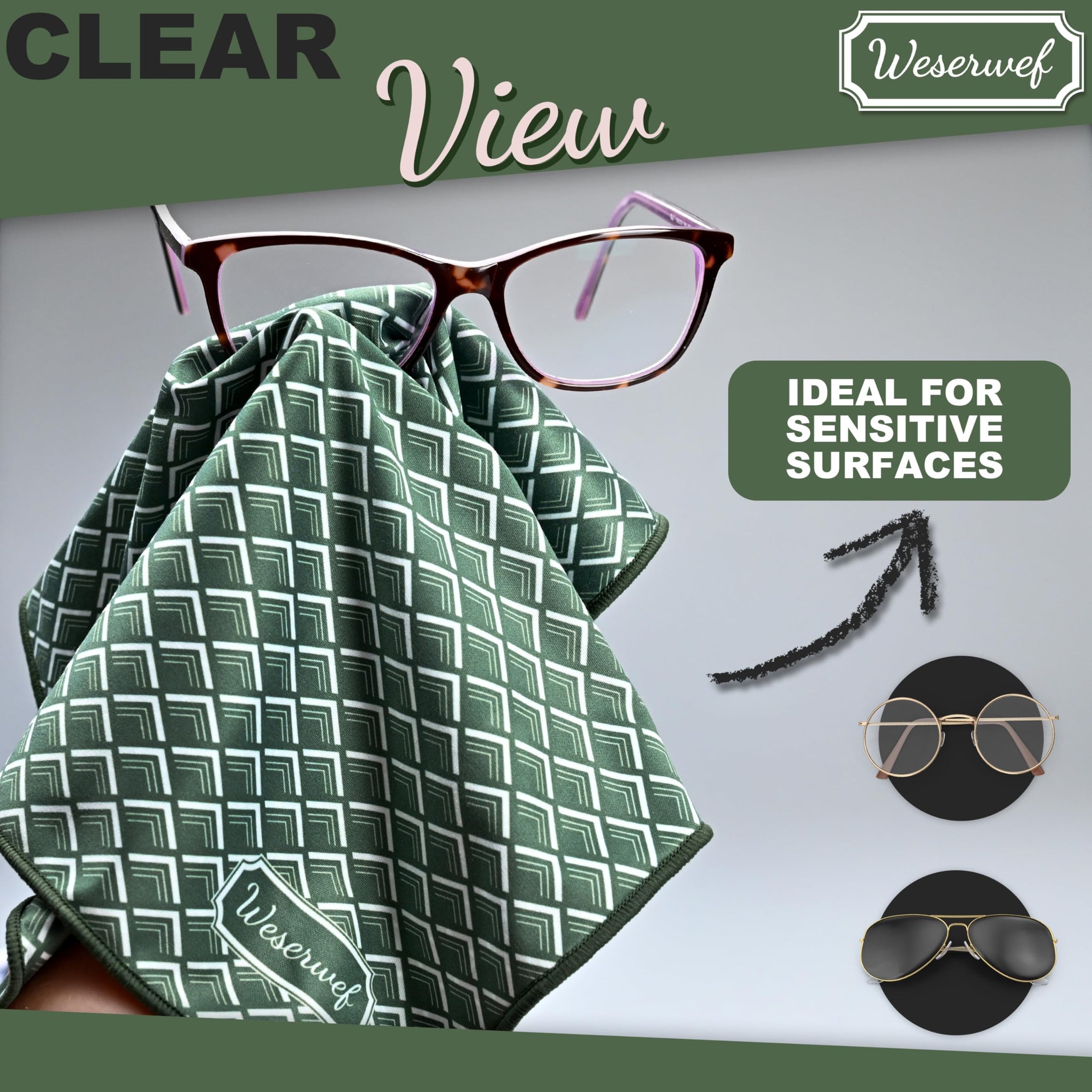 Design Microfiber Glasses Cleaning Cloth