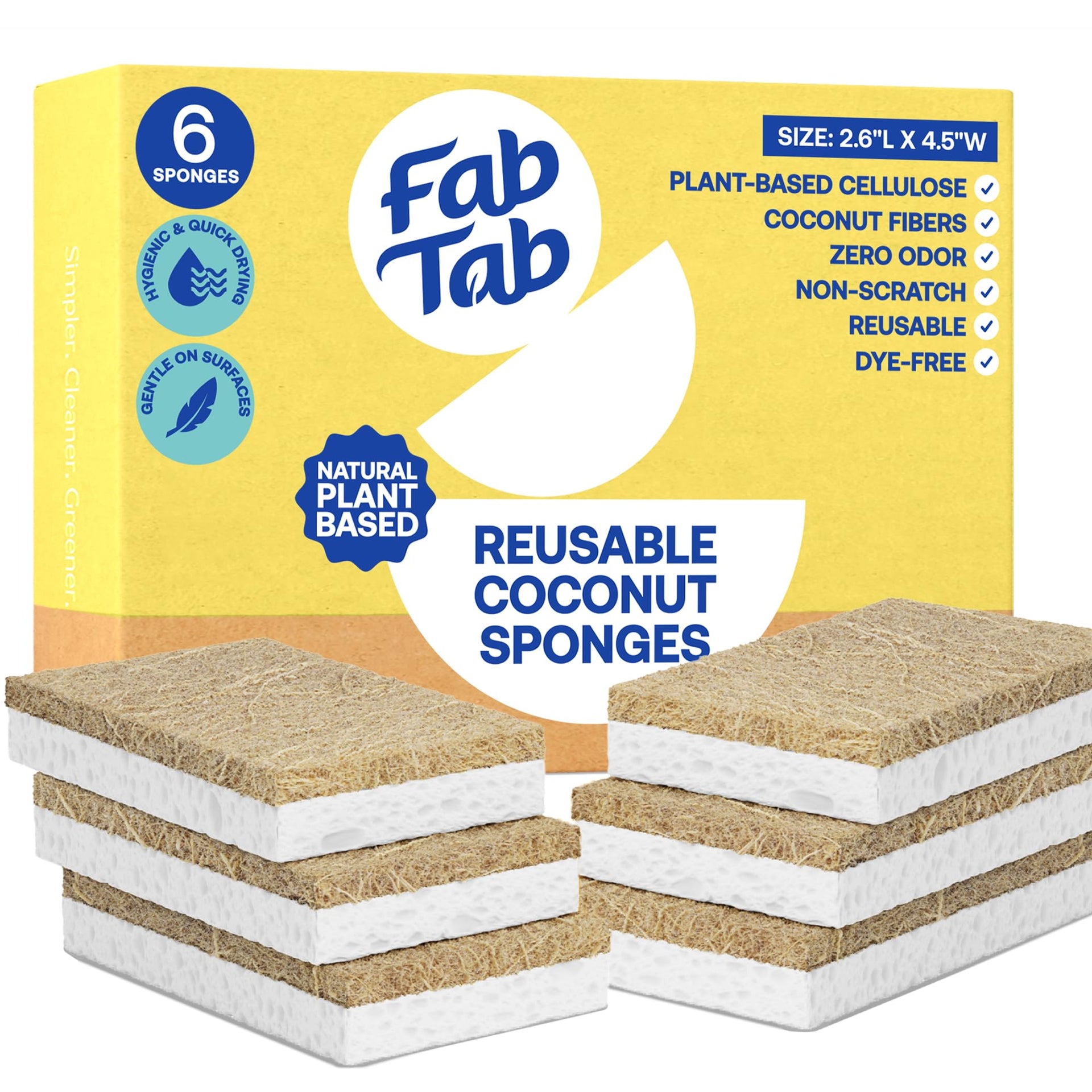 Coconut Cellulose Sponges (6 Count)