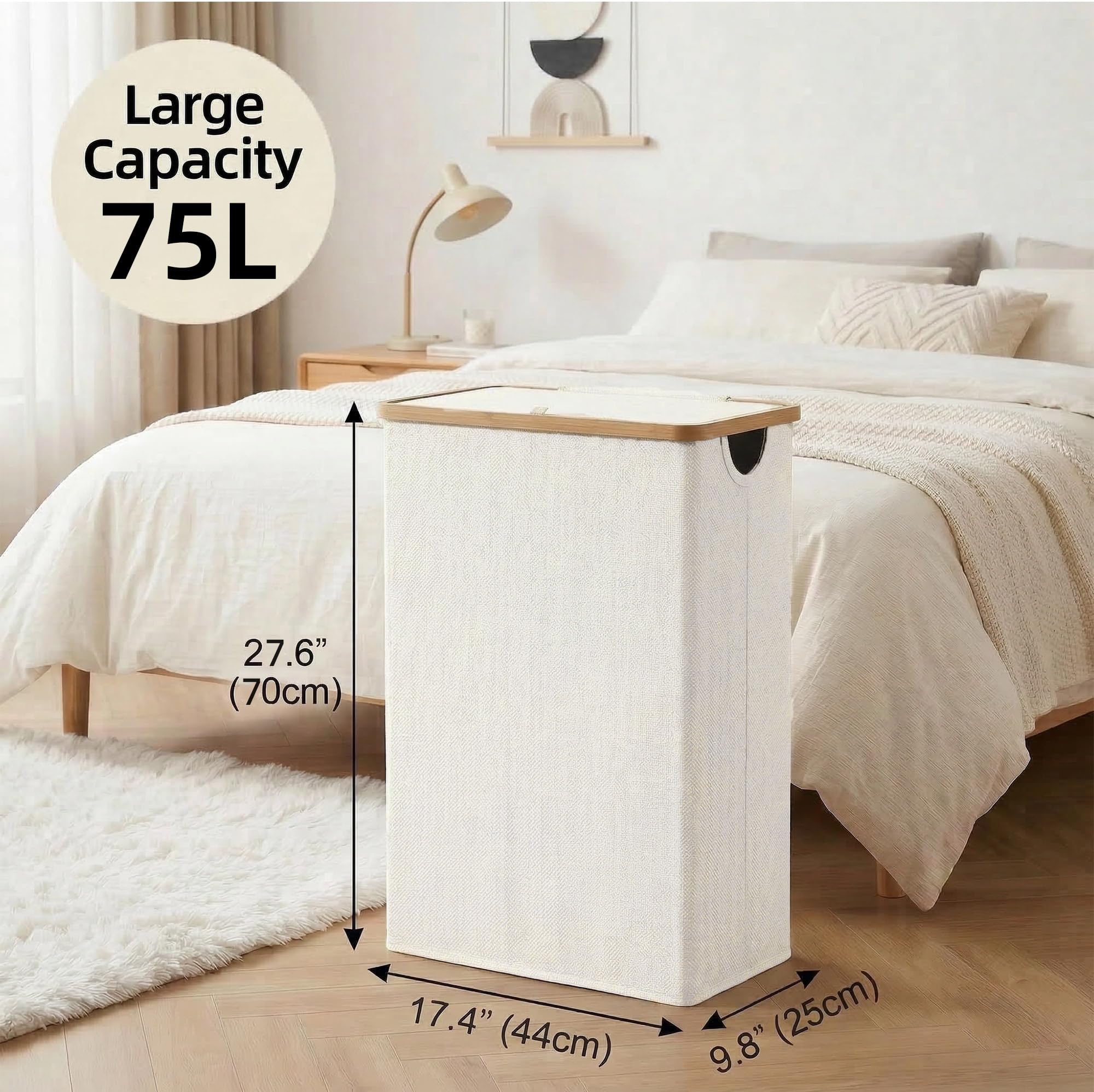 Slim Laundry Basket with Lid