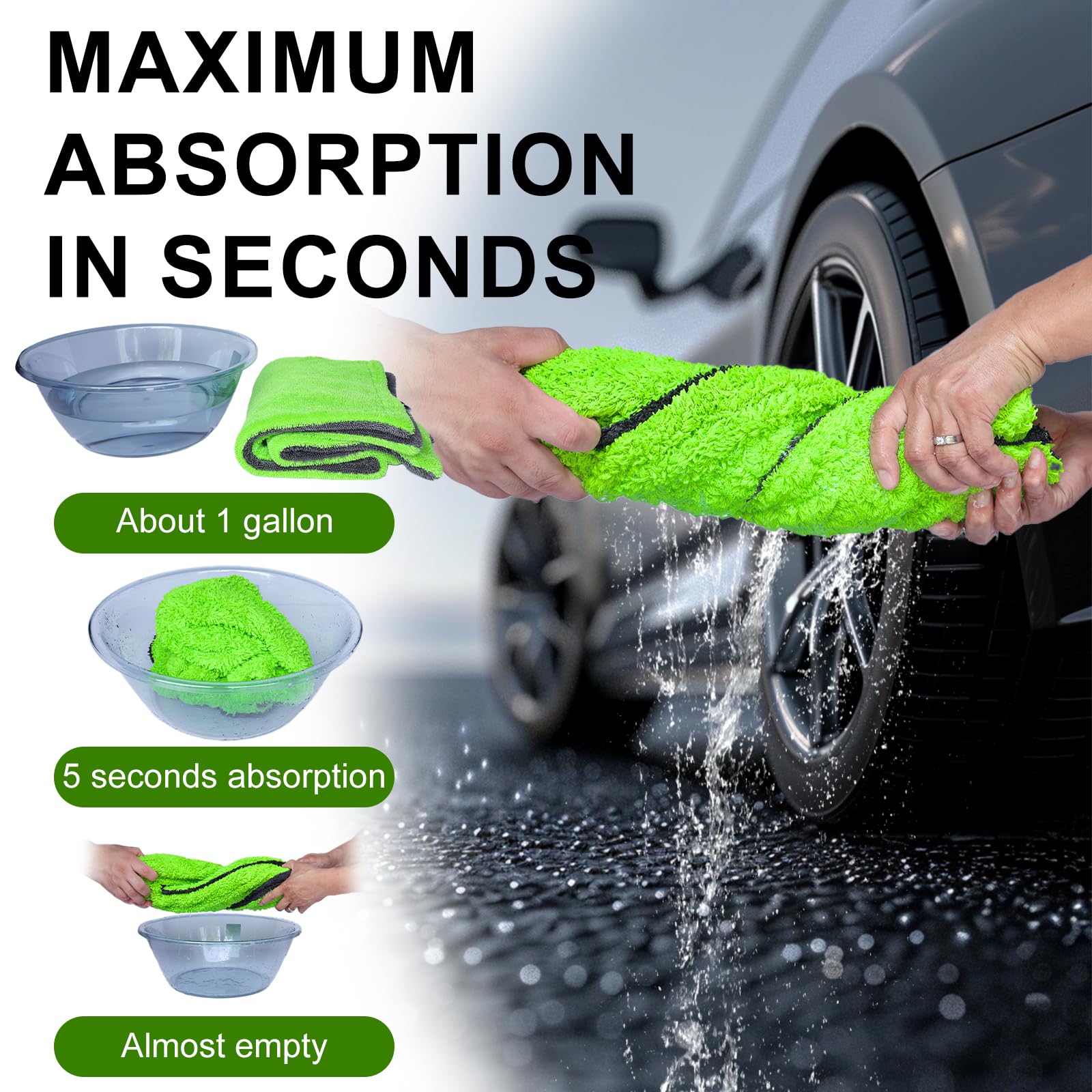 2 Pack XL Car Drying Towel (2 Count)