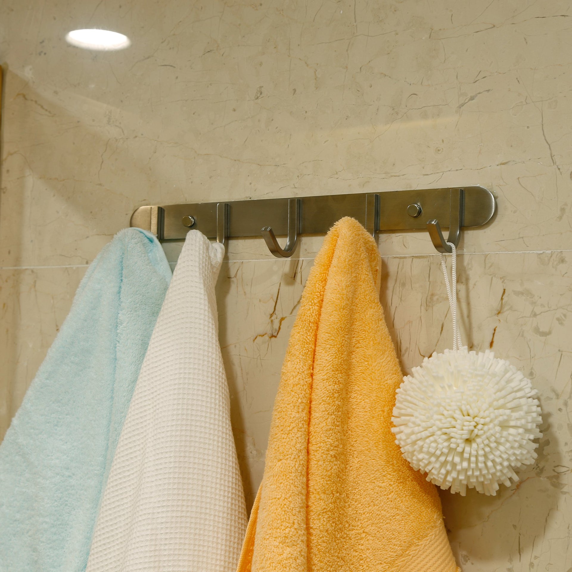 Coat Hook Rail Brushed Nickel 14