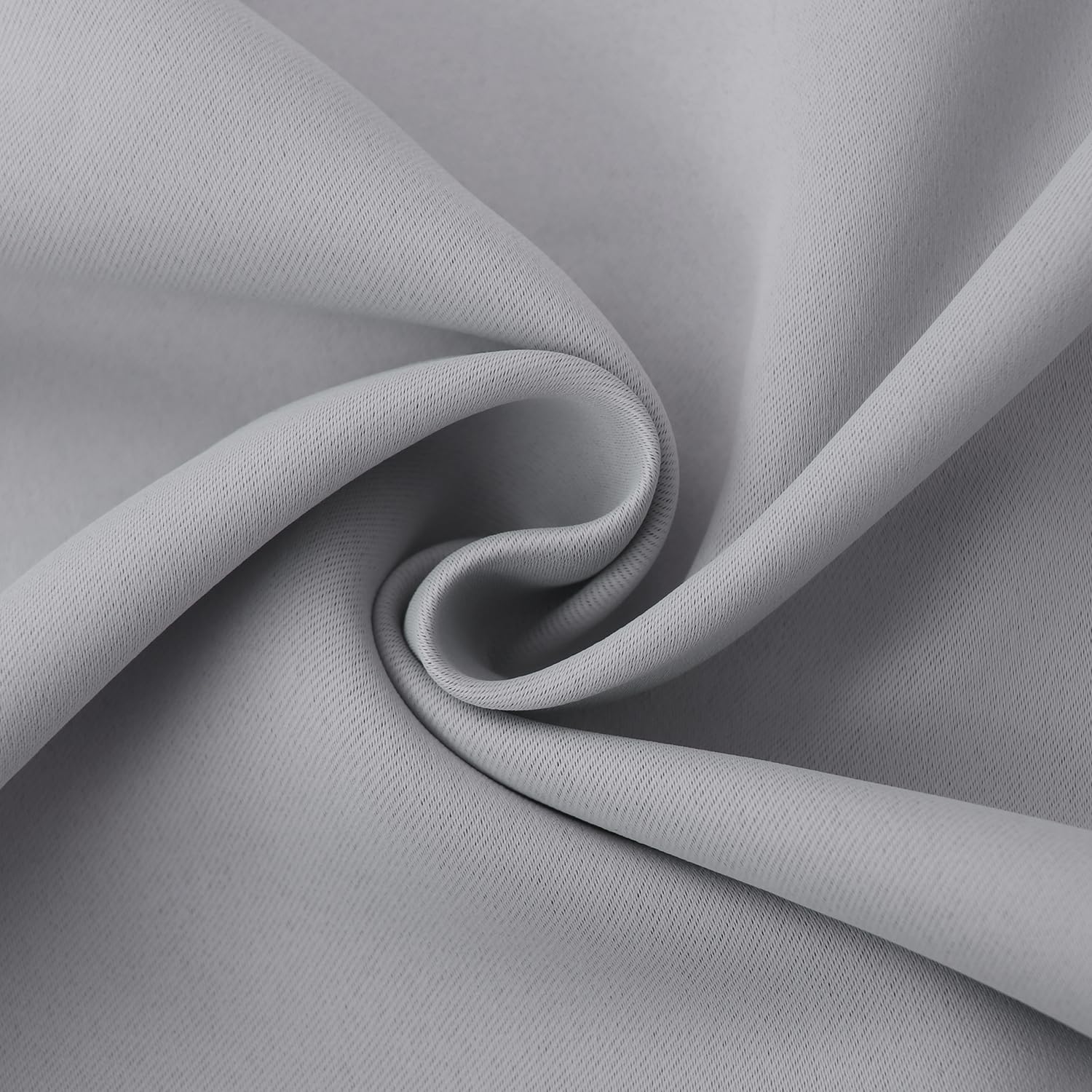 Light Grey Blackout Curtains 48 Inch Length for Bedroom (2 Count)