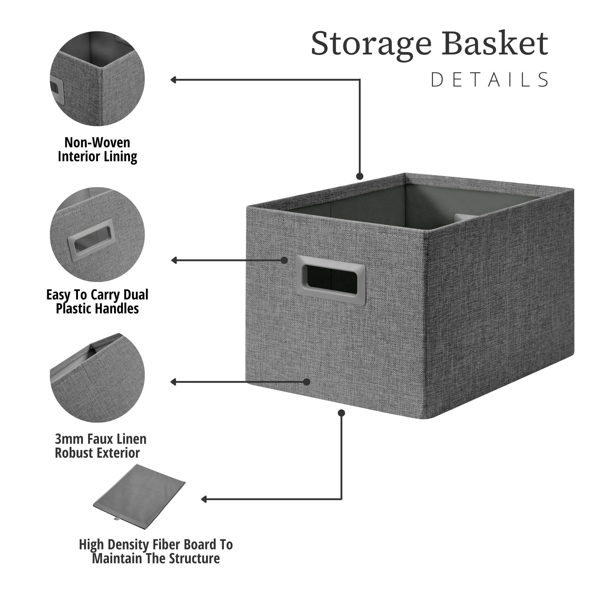 Storage Bins for Shelves (3 Count)