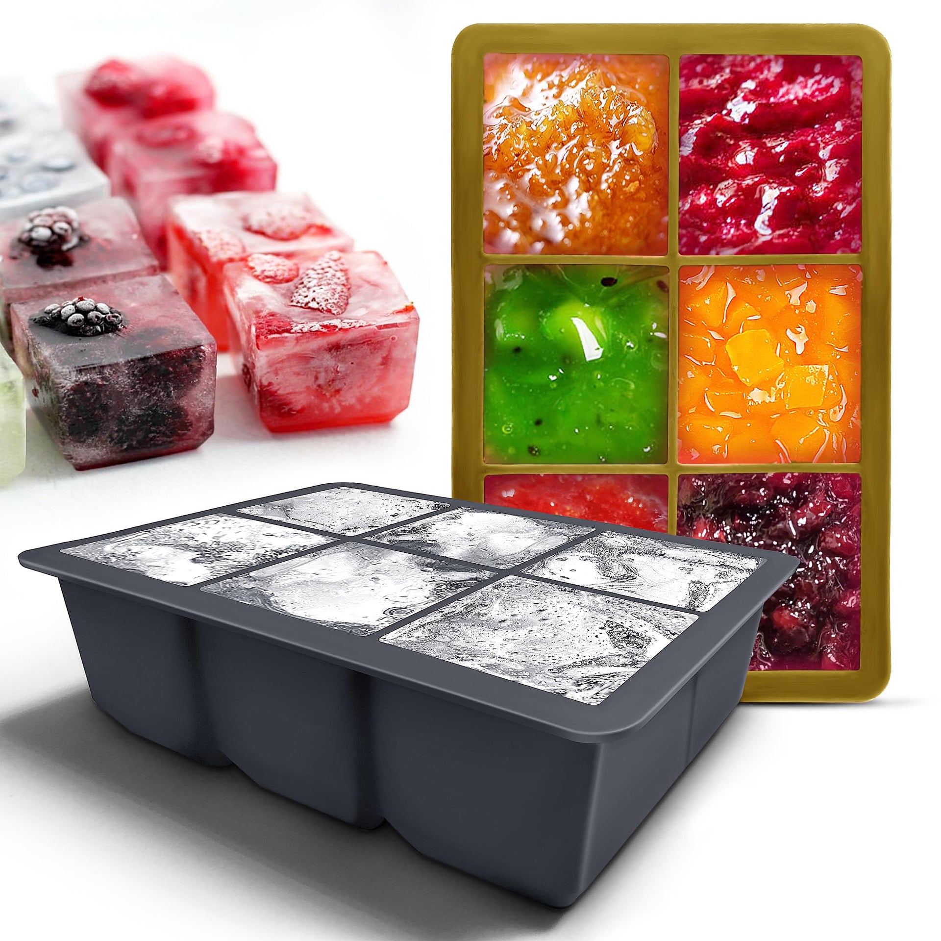 Silicone Ice Cube Trays with Lids (12.99 Count)