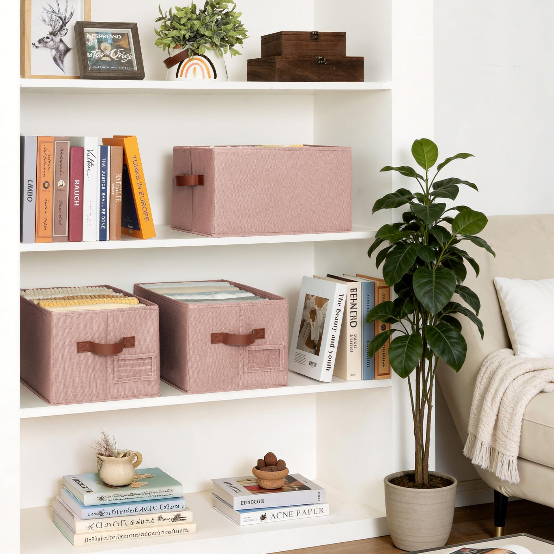Closet Storage Bins with Label (3 Count)