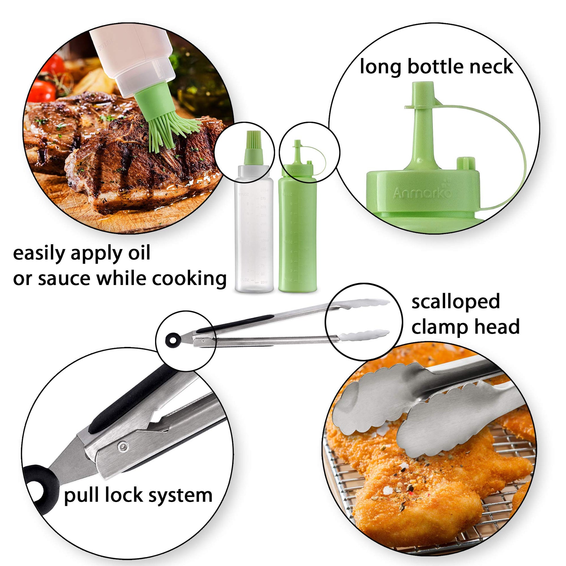 Metal Spatula Set Stainless Steel and Scraper (6 Count)