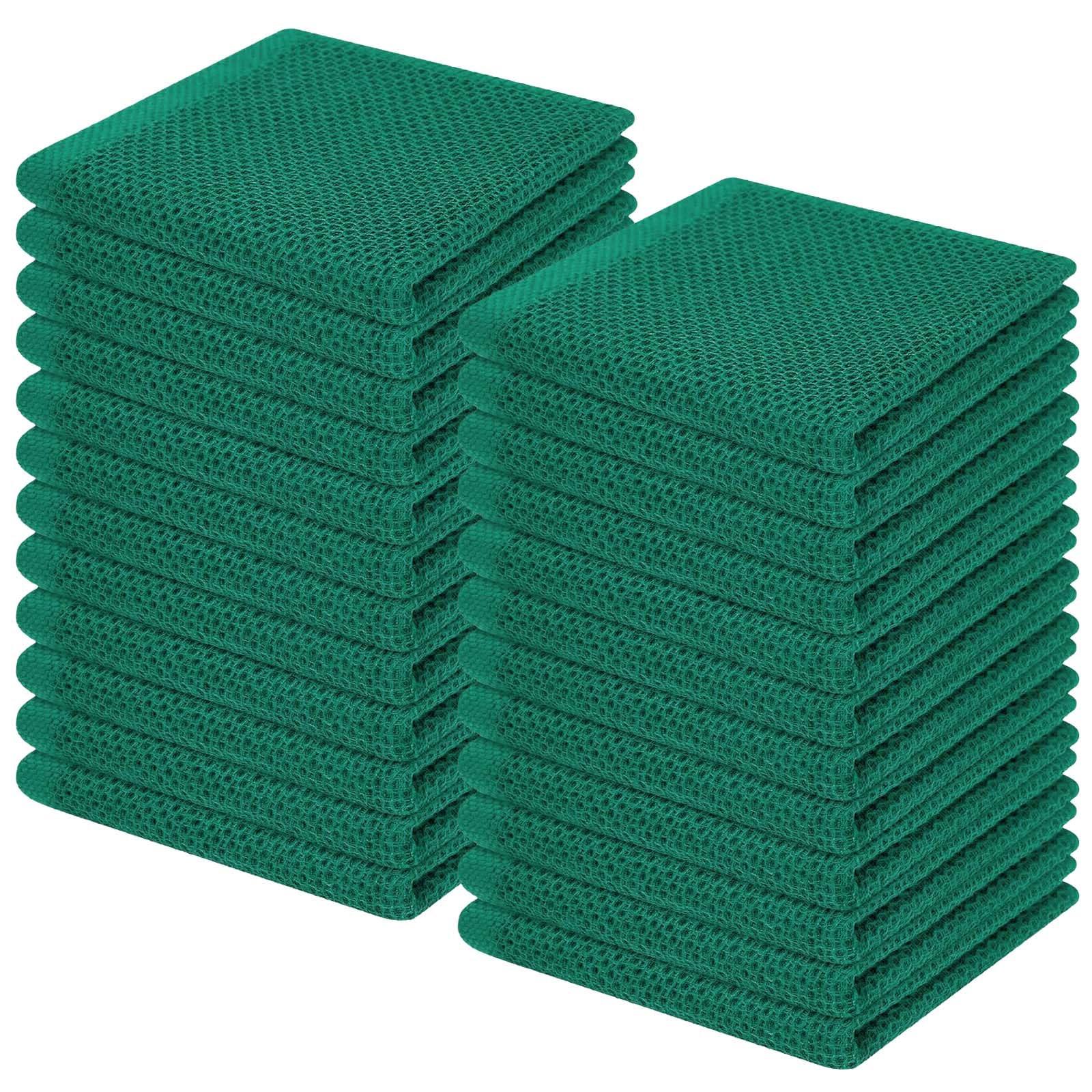 100% Cotton Waffle Weave Kitchen Dish Cloths 24 (24 Count)