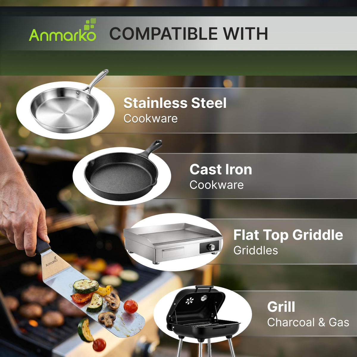 Stainless Steel Spatula with Plastic Handle
