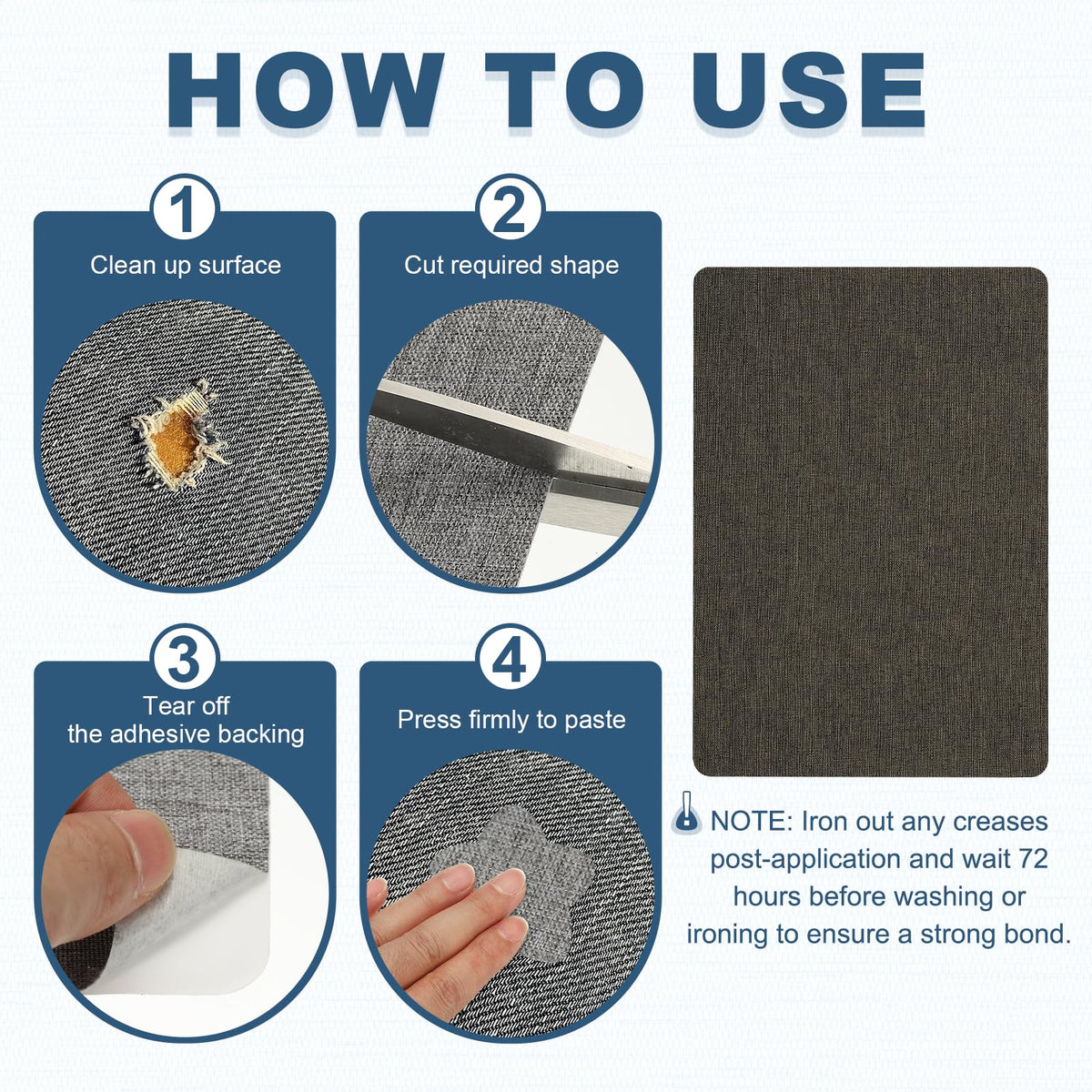 8x11 Inch Linen Repair Patches (2 Count)