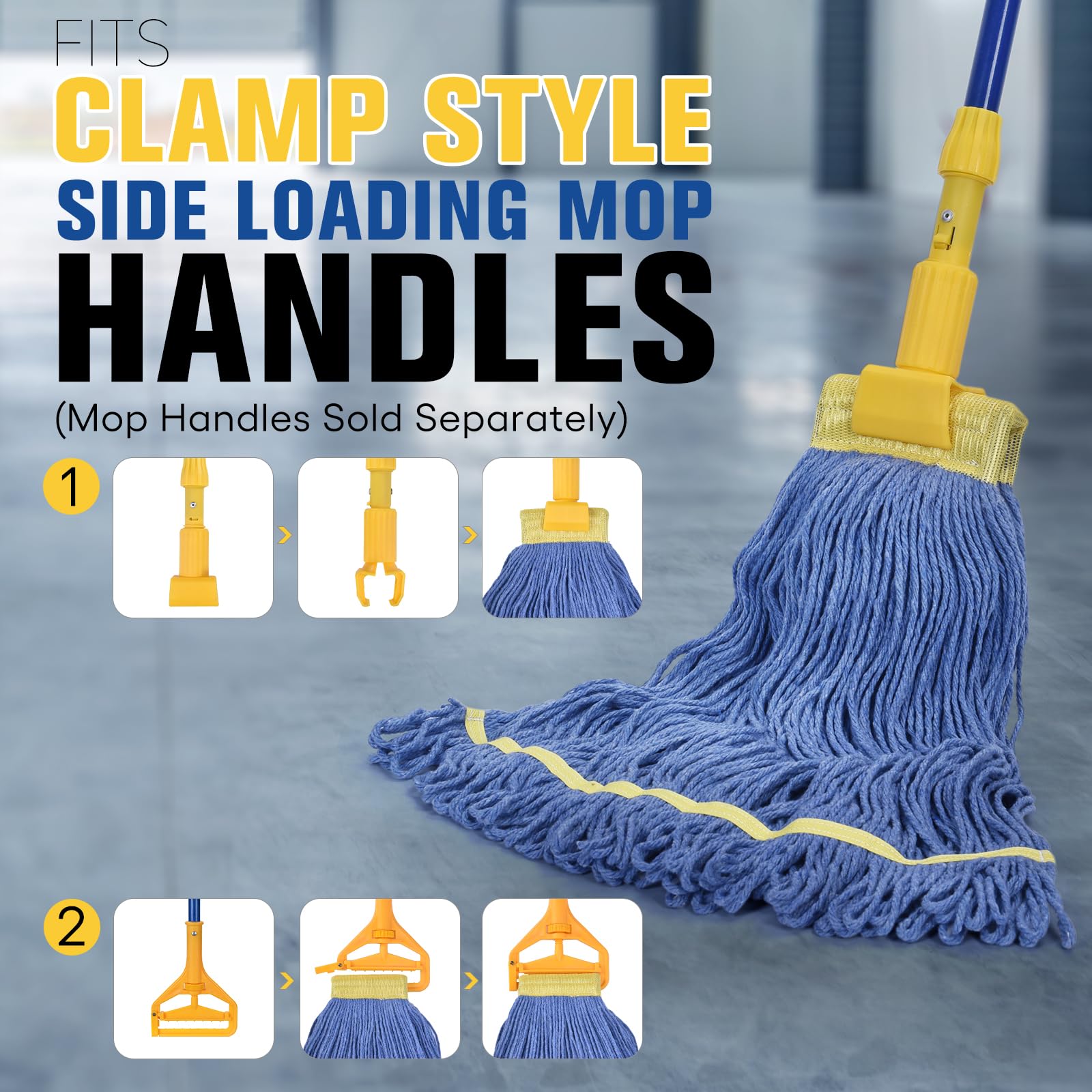 Matthew Cleaning Commercial Mop Head Replacement (6 Count)