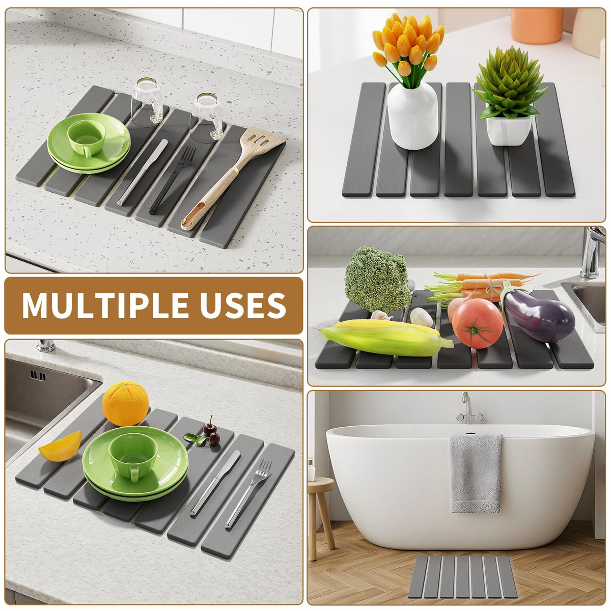 Foldable Stone Dish Drying Mat