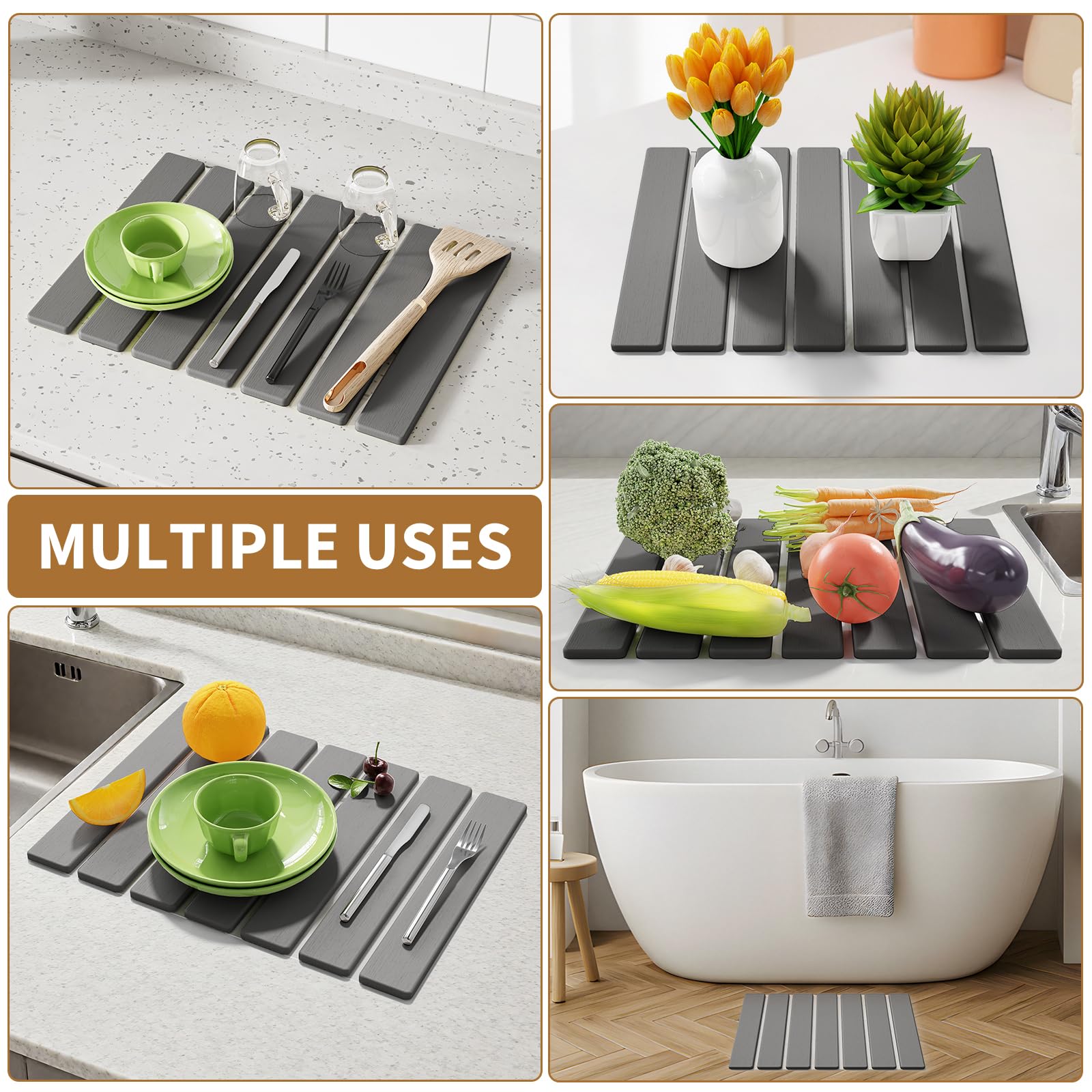 Foldable Stone Dish Drying Mat