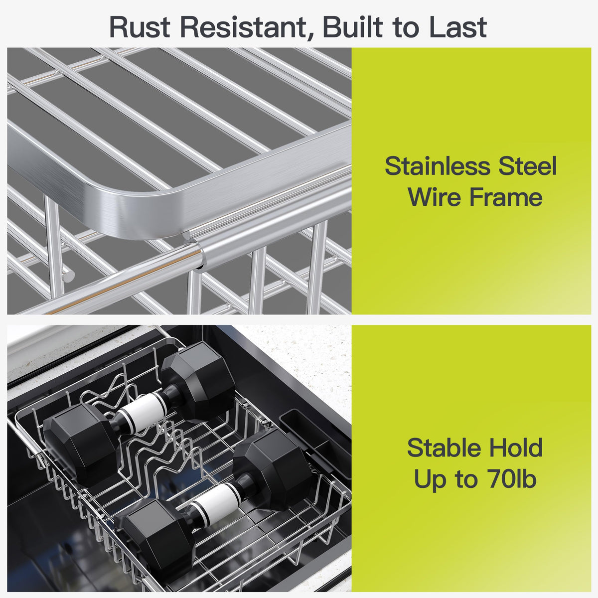 Expandable Dish Drying Rack Over the Sink with Utensil Holder