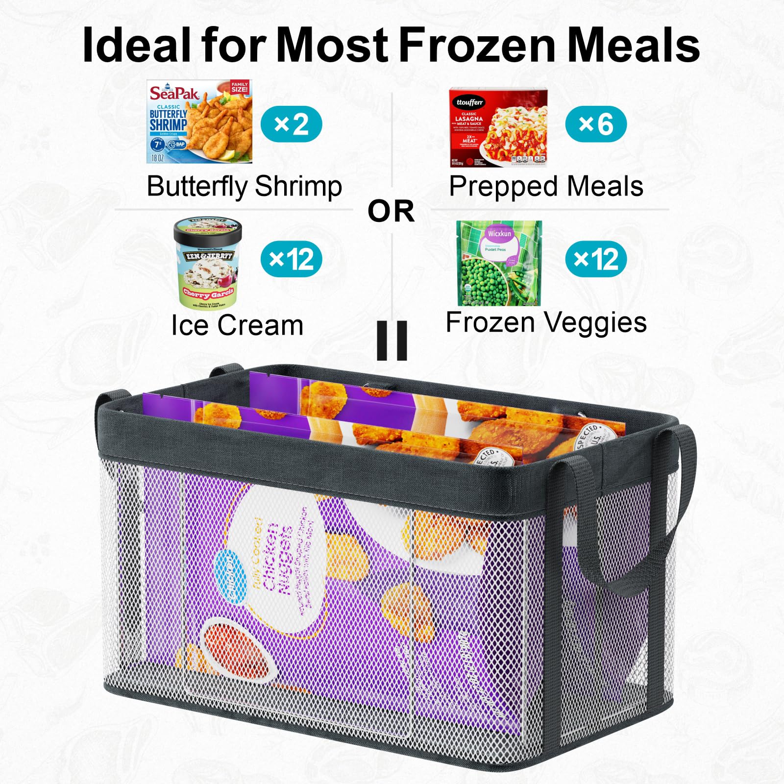 Deep Freezer Organizer Bins (4 Count)