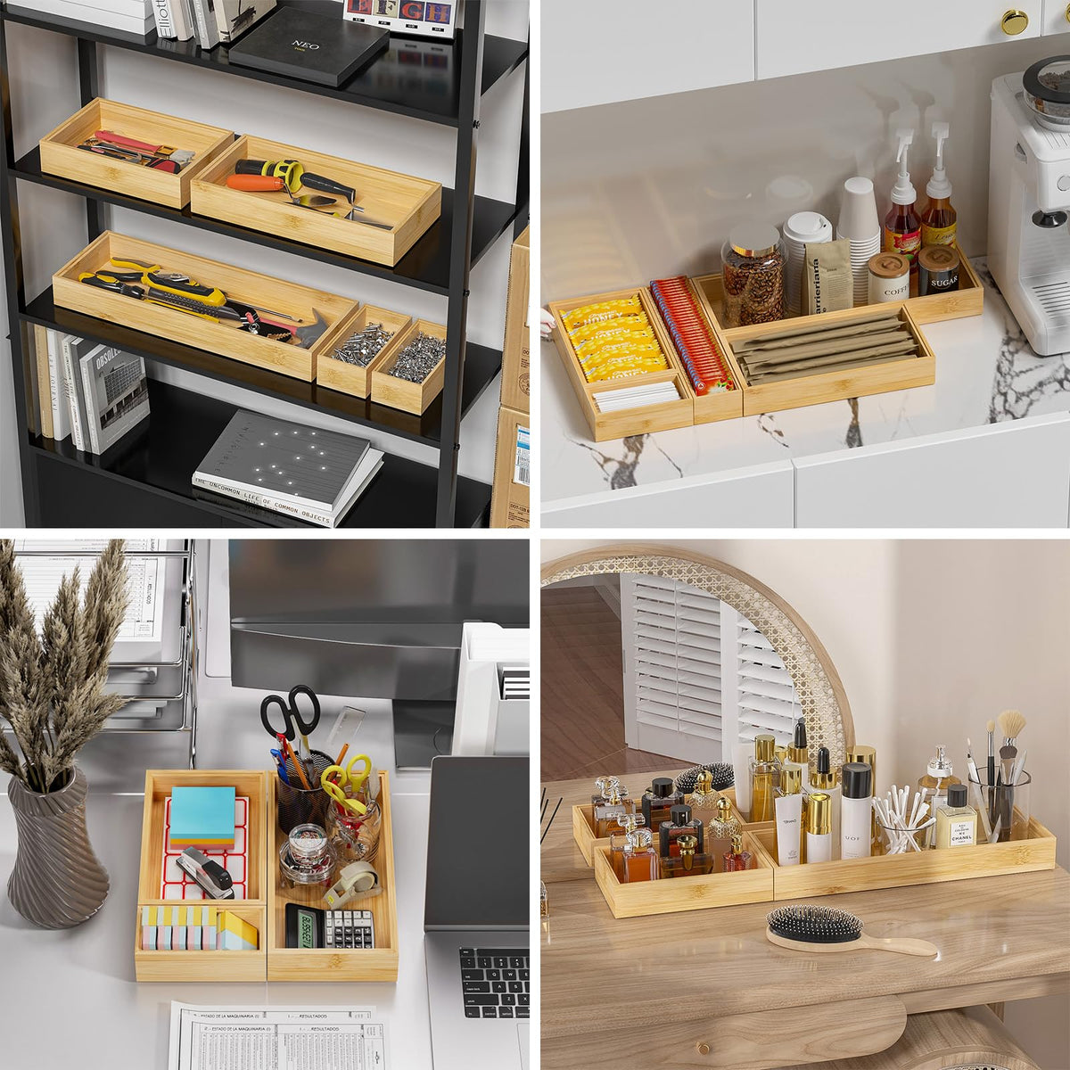 Bamboo Kitchen Drawer Organizer (2 Count)