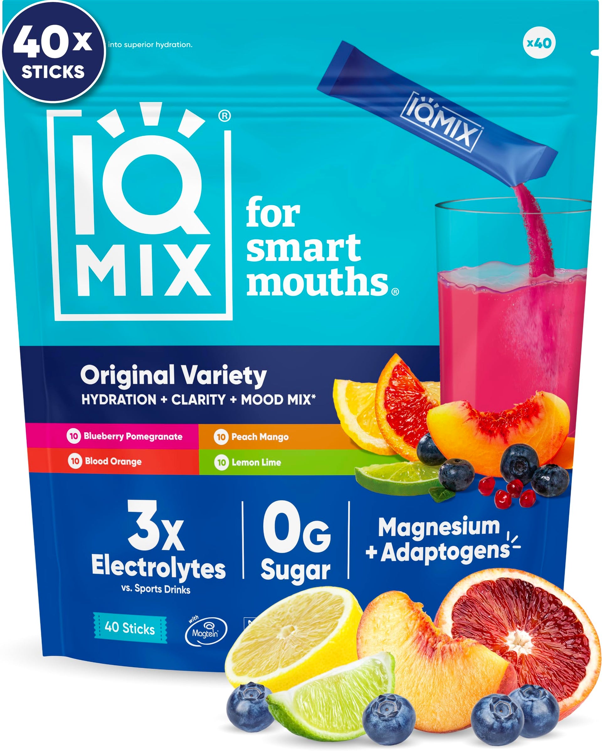 IQMIX Hydration Electrolytes Powder Packets (40 Count)