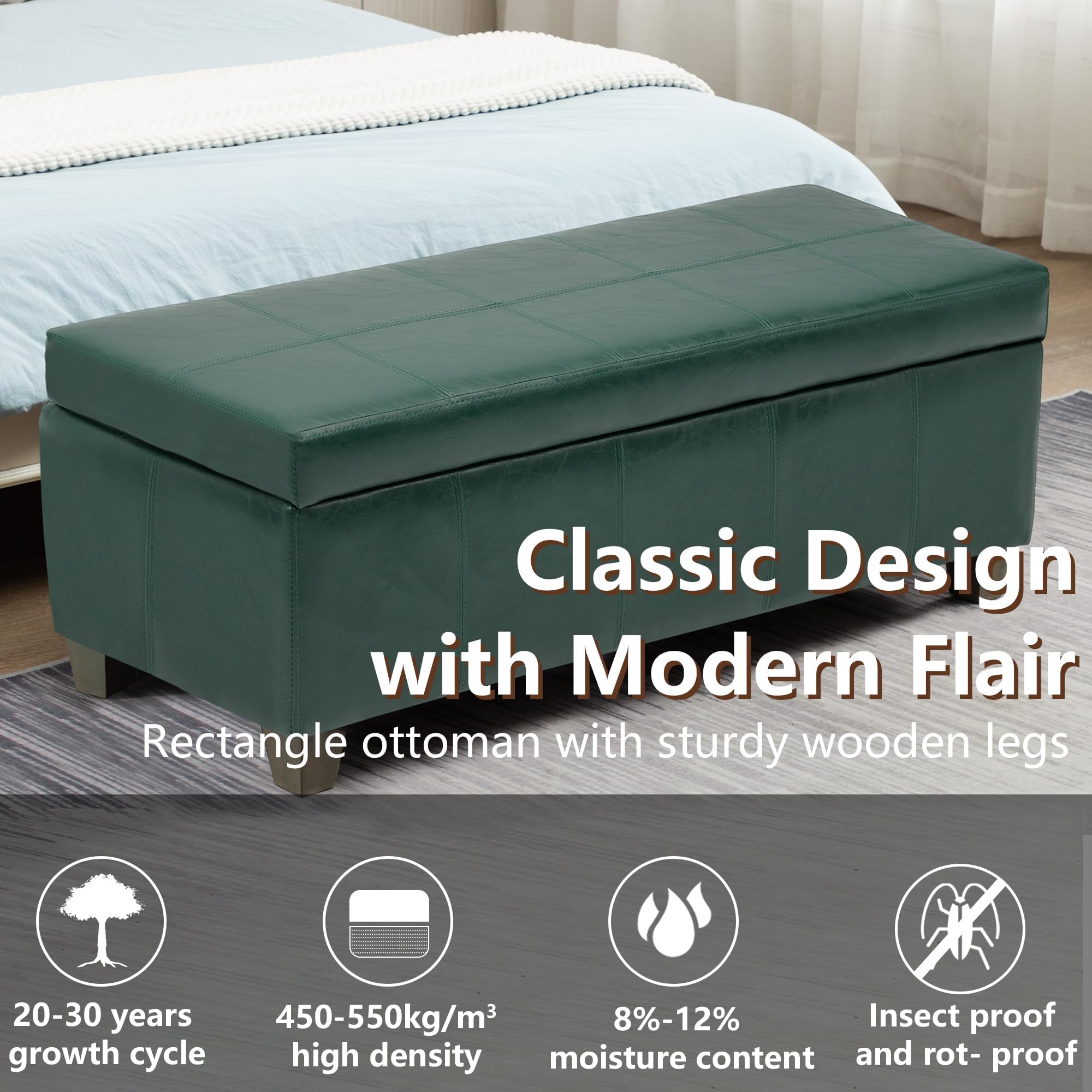 51 Inch Storage Ottoman