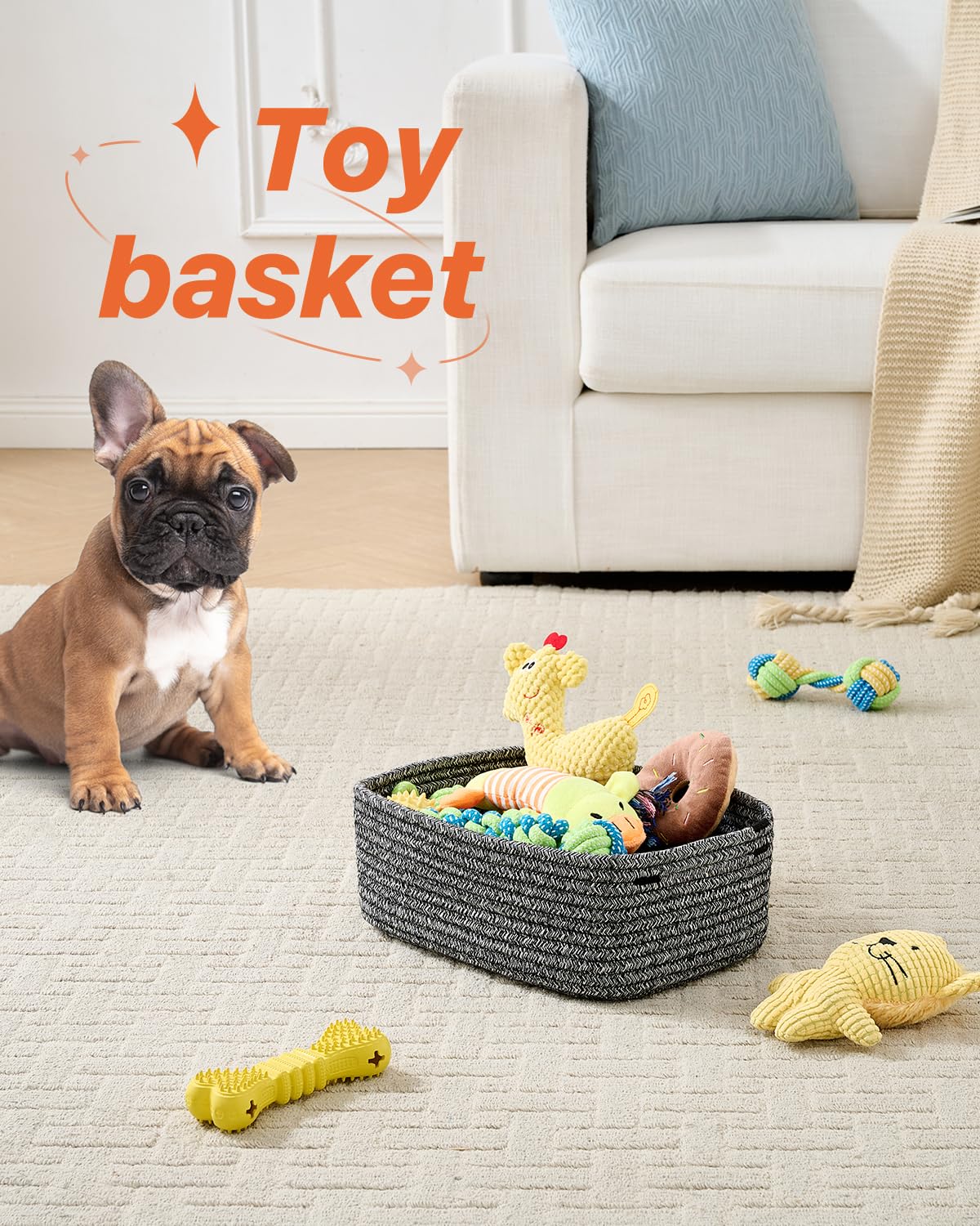 Small Woven Storage Basket for Organizing (3 Count)