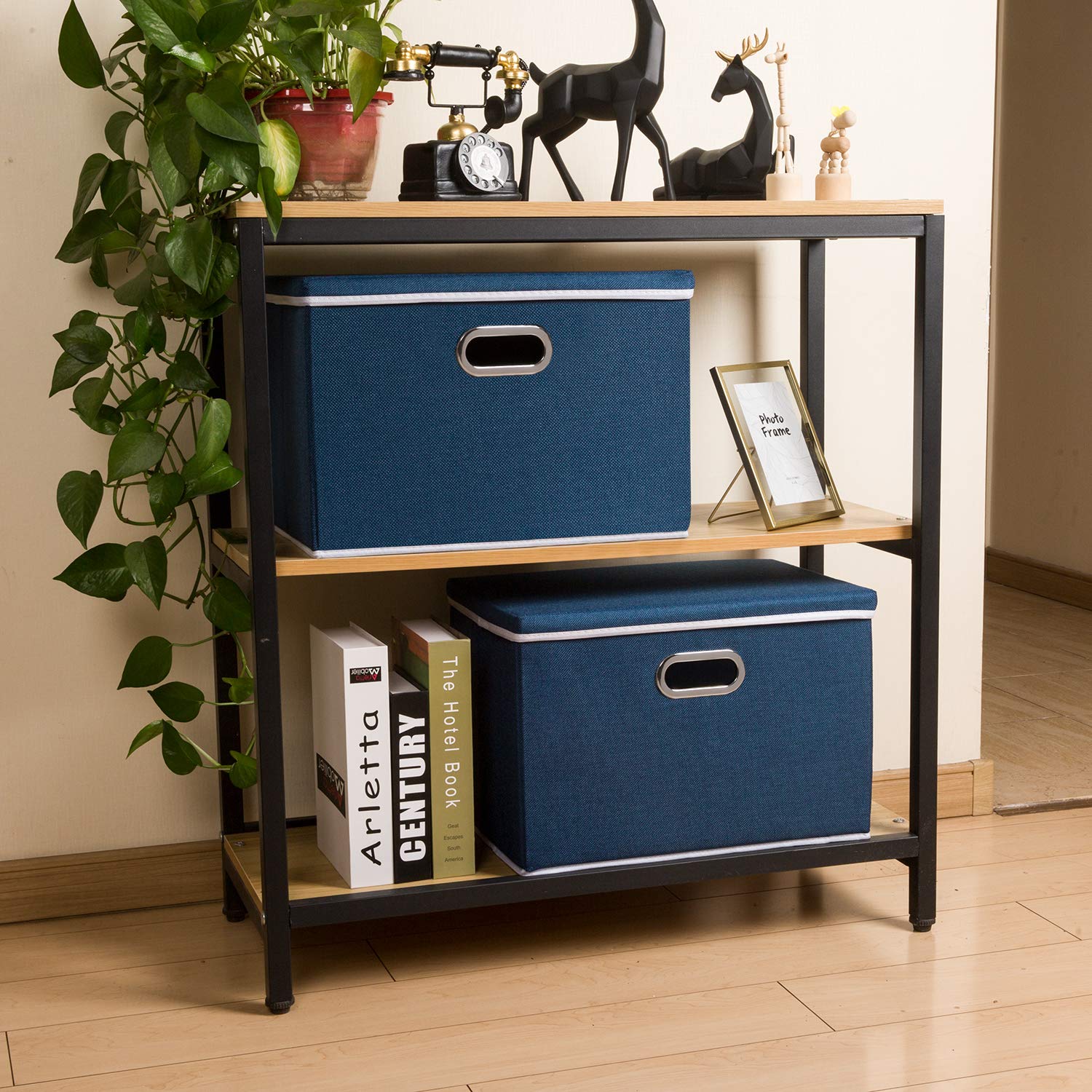Extra Large Collapsible Storage Bins with Lids [3 (3 Count)