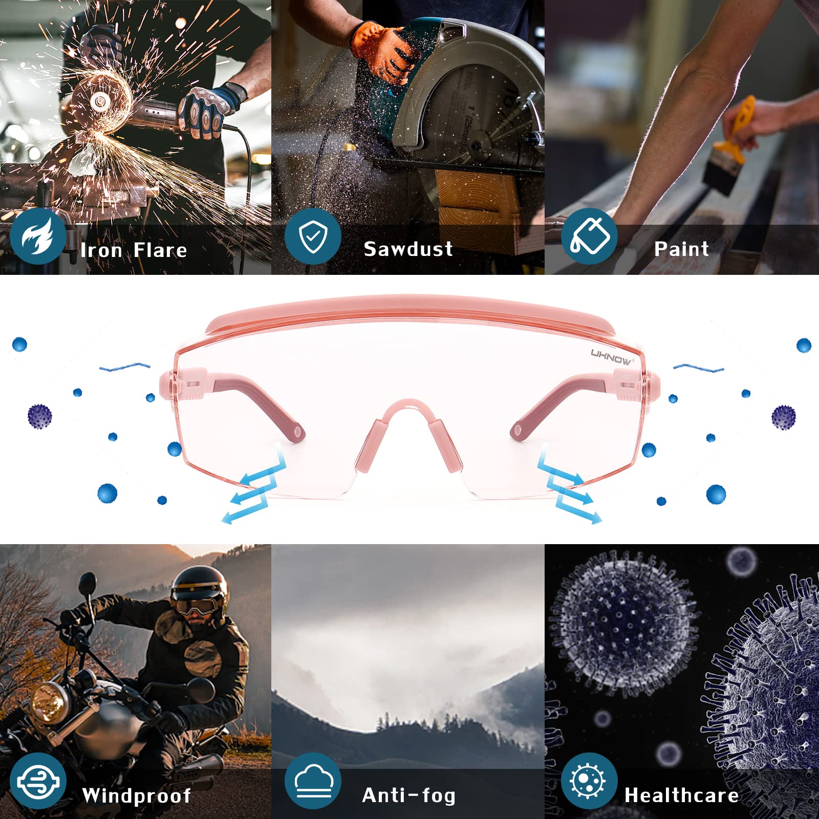 Safety Goggles Over Glasses