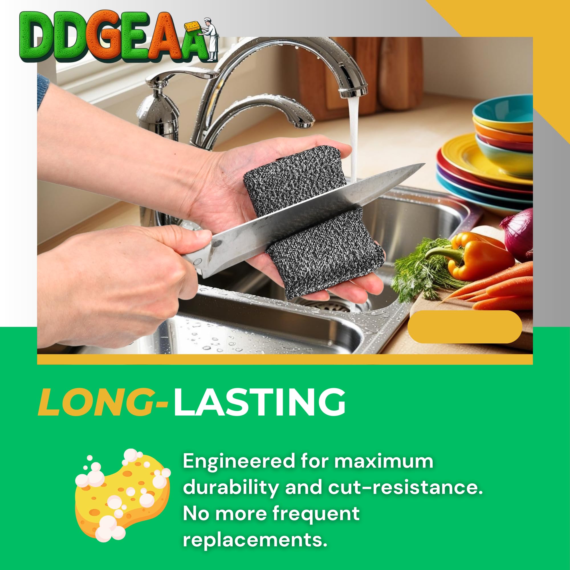 Heavy Duty Kitchen Sponges (4 Count)