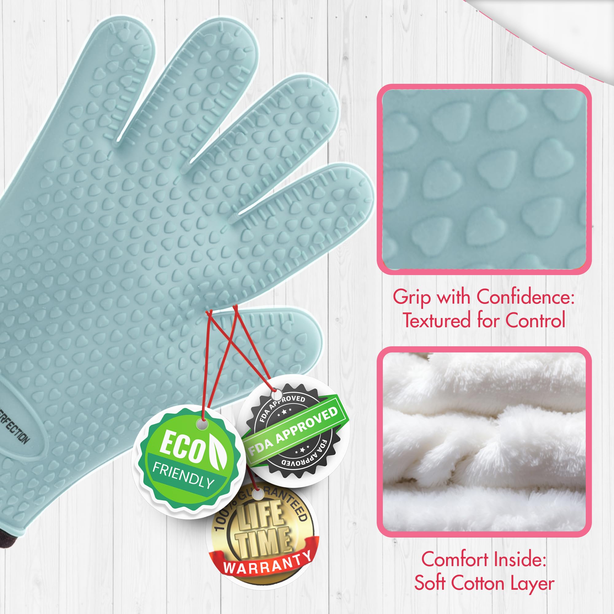 S Silicone Smoker BBQ Gloves (2 Count)