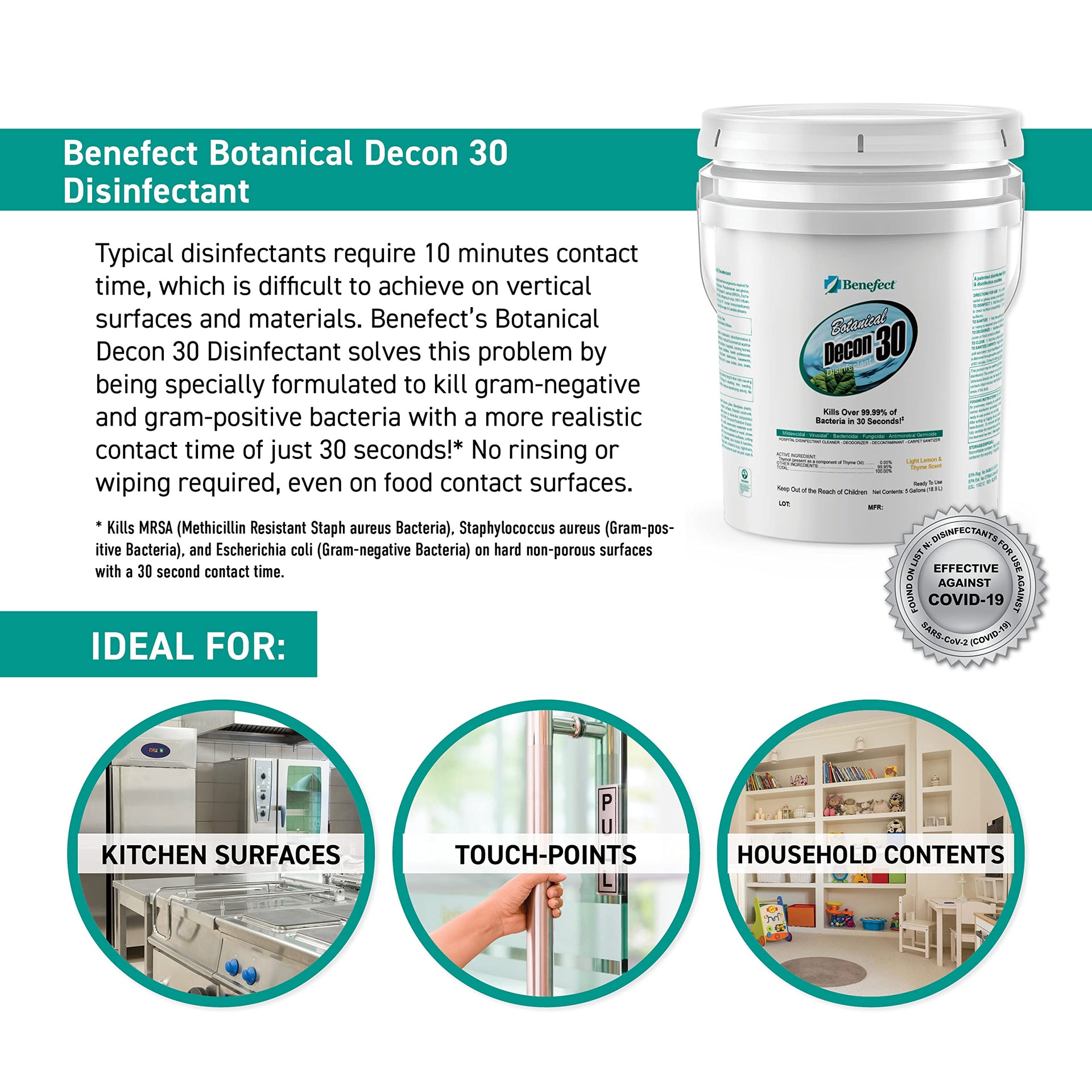 Botanical Decon 30 Disinfectant Cleaner (640 Fl Oz)