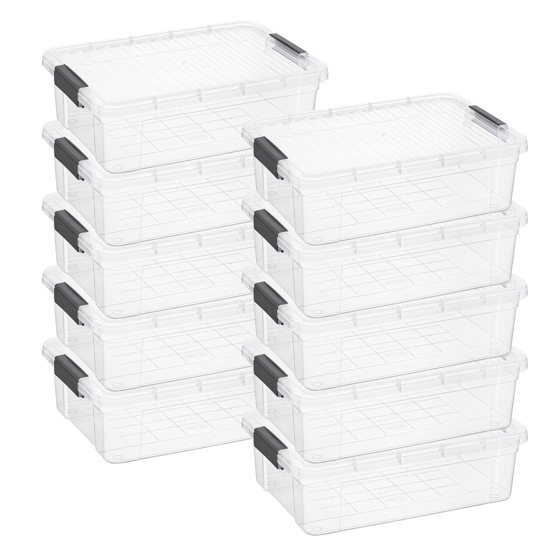 22.5 Quart Clear Plastic Storage Boxes with Lids (10 Count)