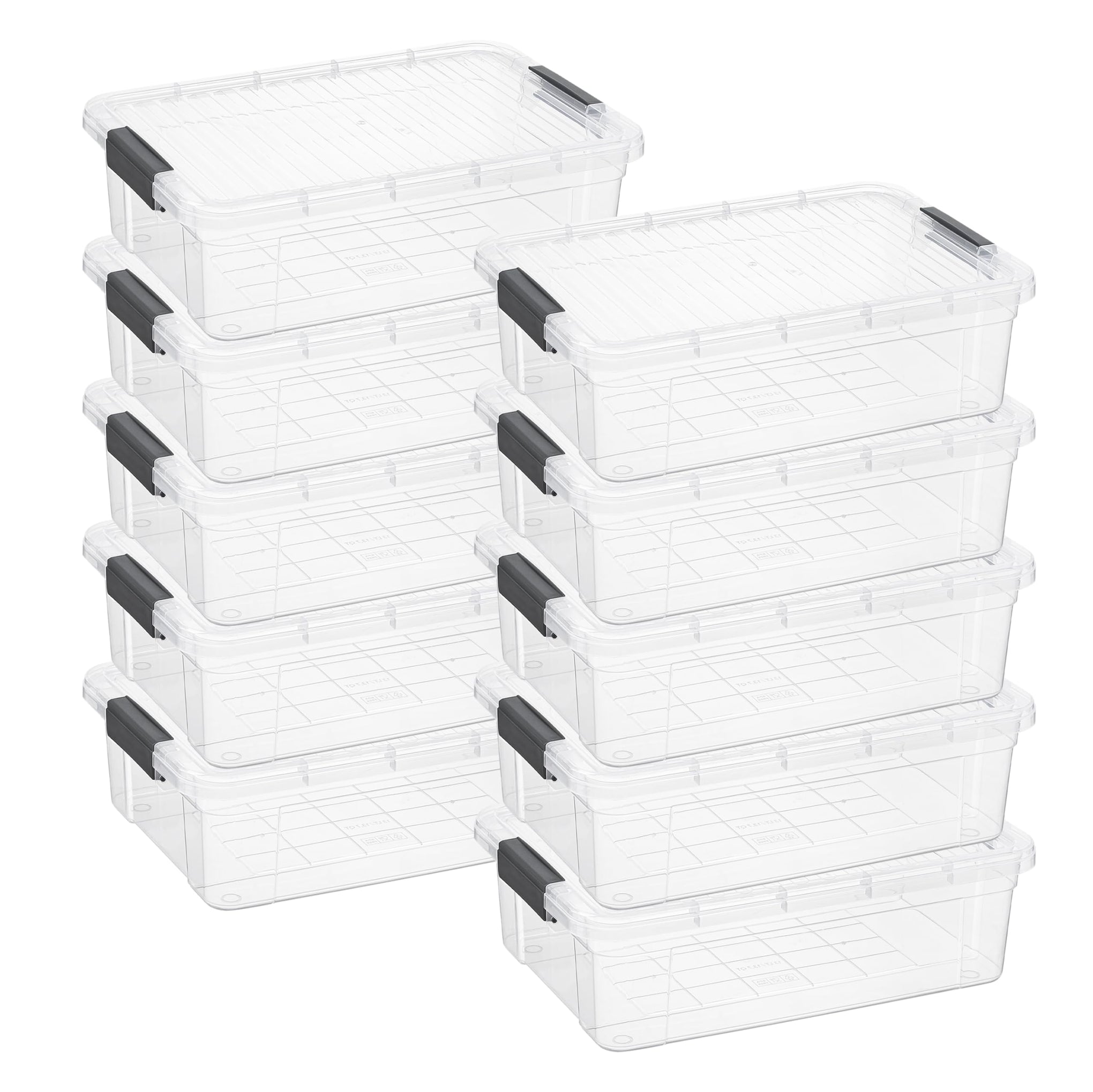 22.5 Quart Clear Plastic Storage Boxes with Lids (10 Count)