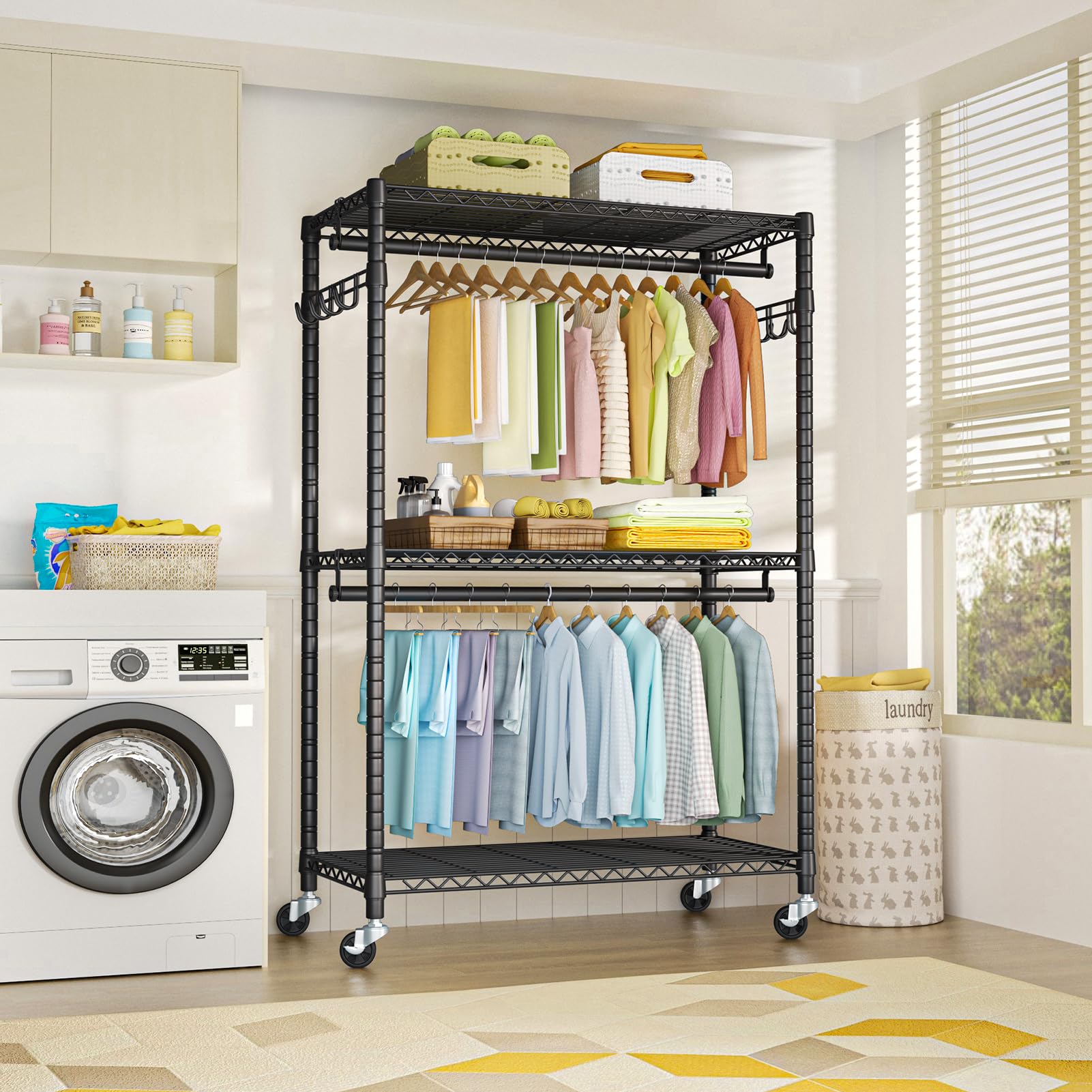 P1 Plus Rolling Clothes Rack