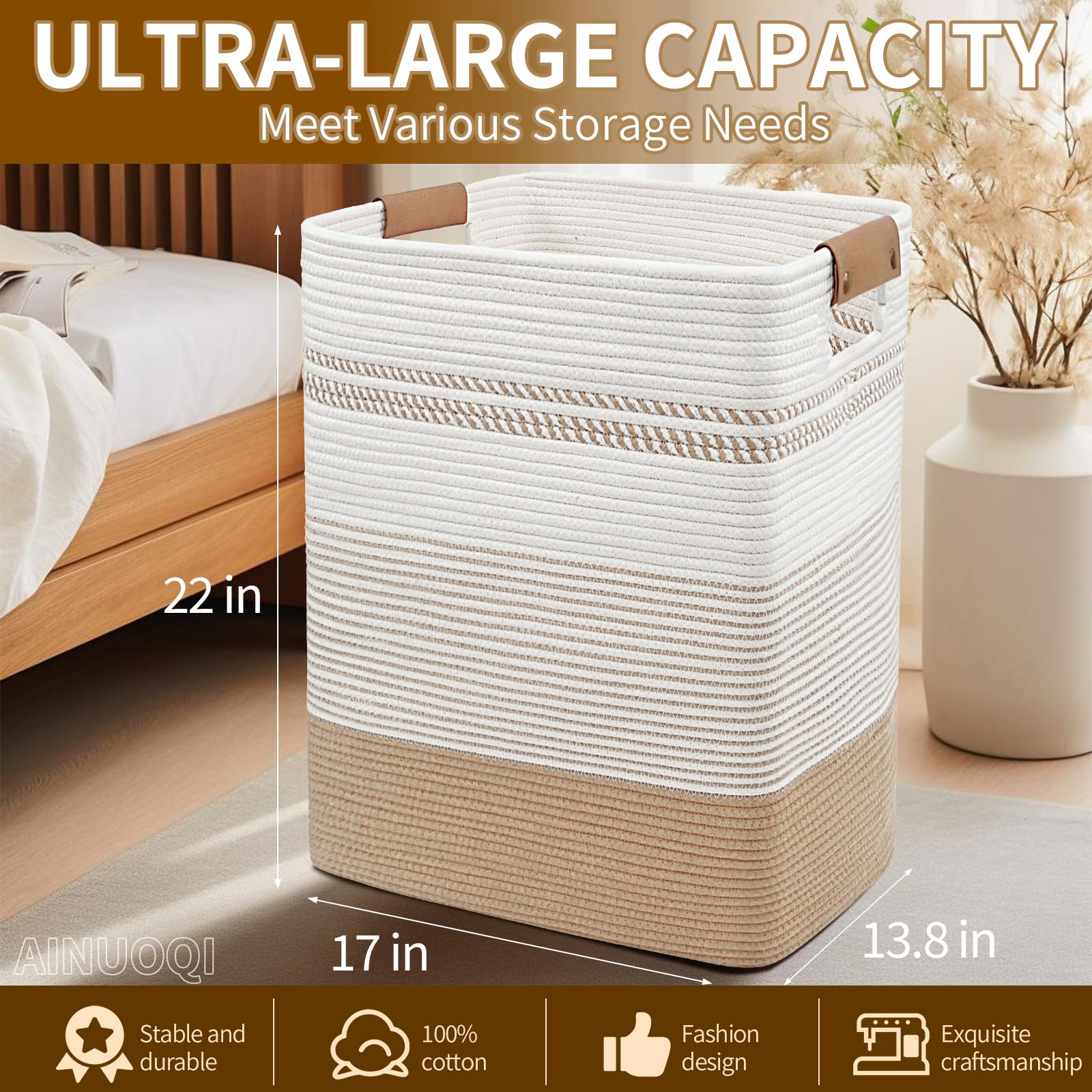 Large Laundry Hamper Basket