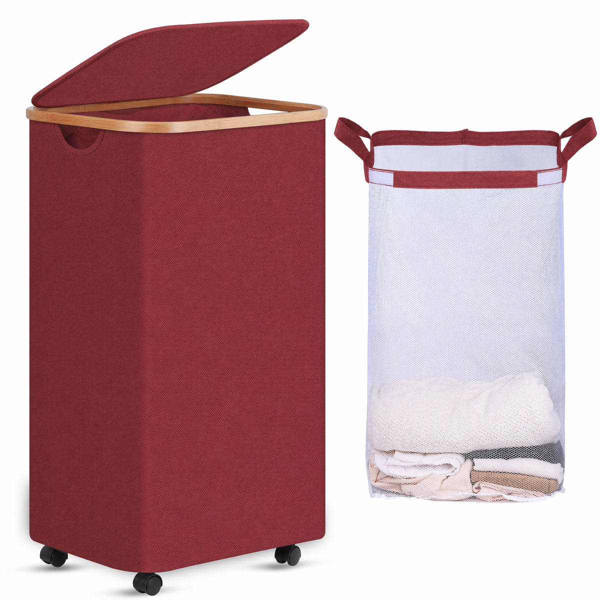 Laundry Basket with Wheels