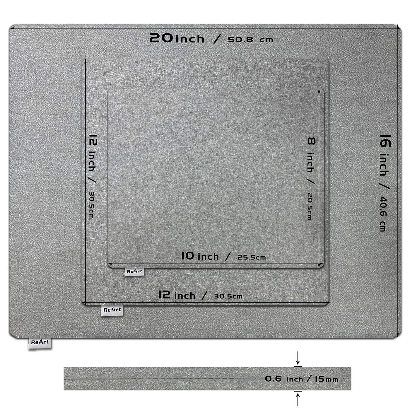 3 Pcs Heat Press Mat 10" x 8" (3 Count)