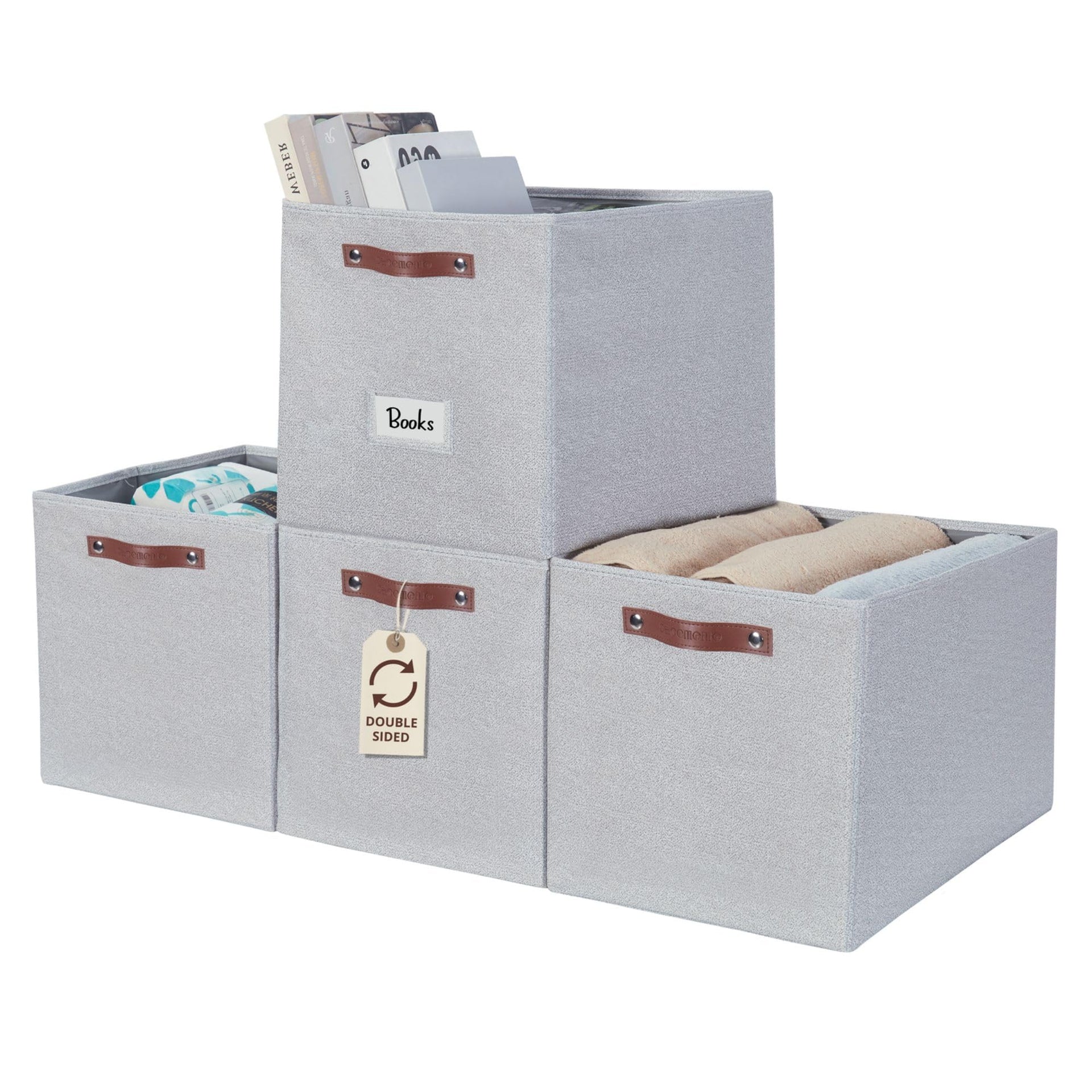 Storage Bins Storage Baskets for Shelves (4 Count)