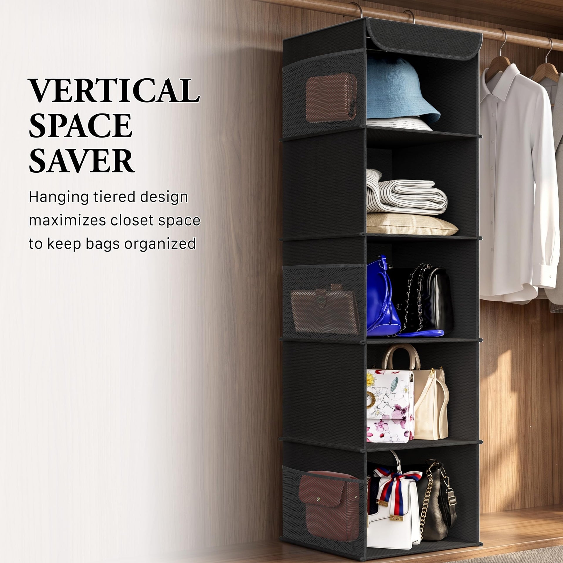 5 Shelf Hanging Closet Organizer