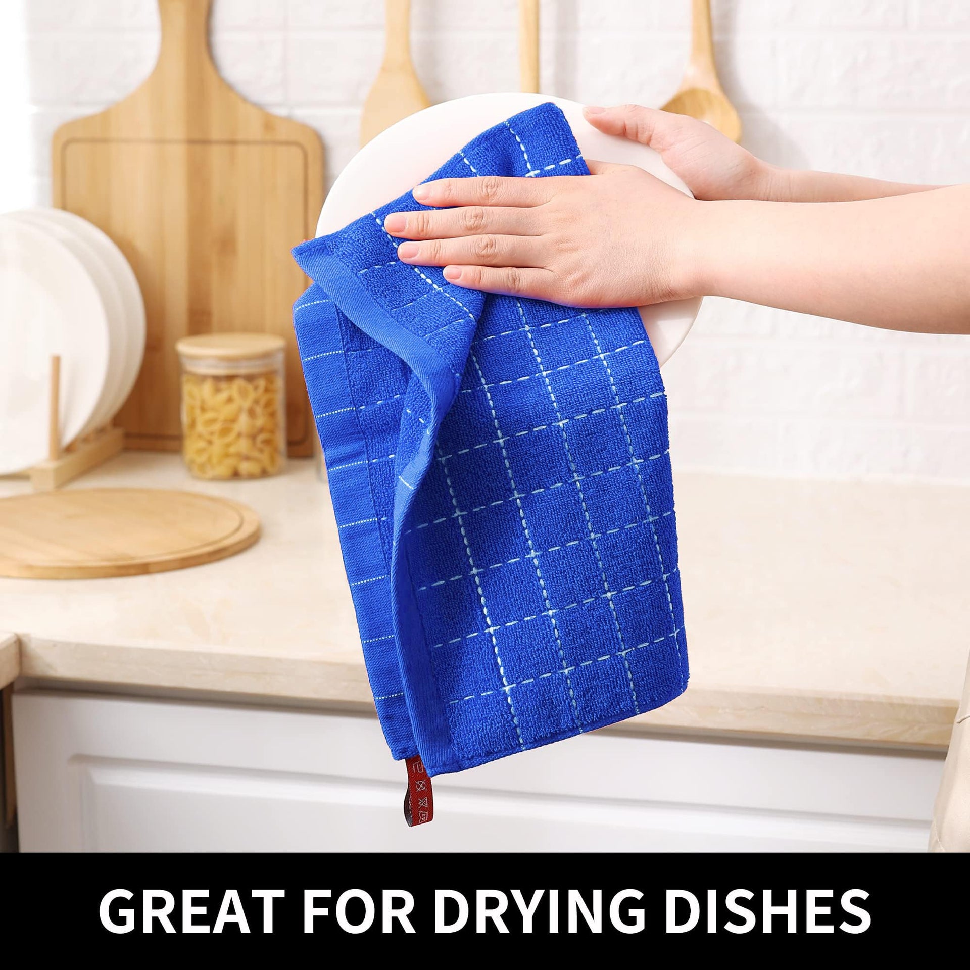 100% Cotton Terry Kitchen Dish Cloths (8 Count)
