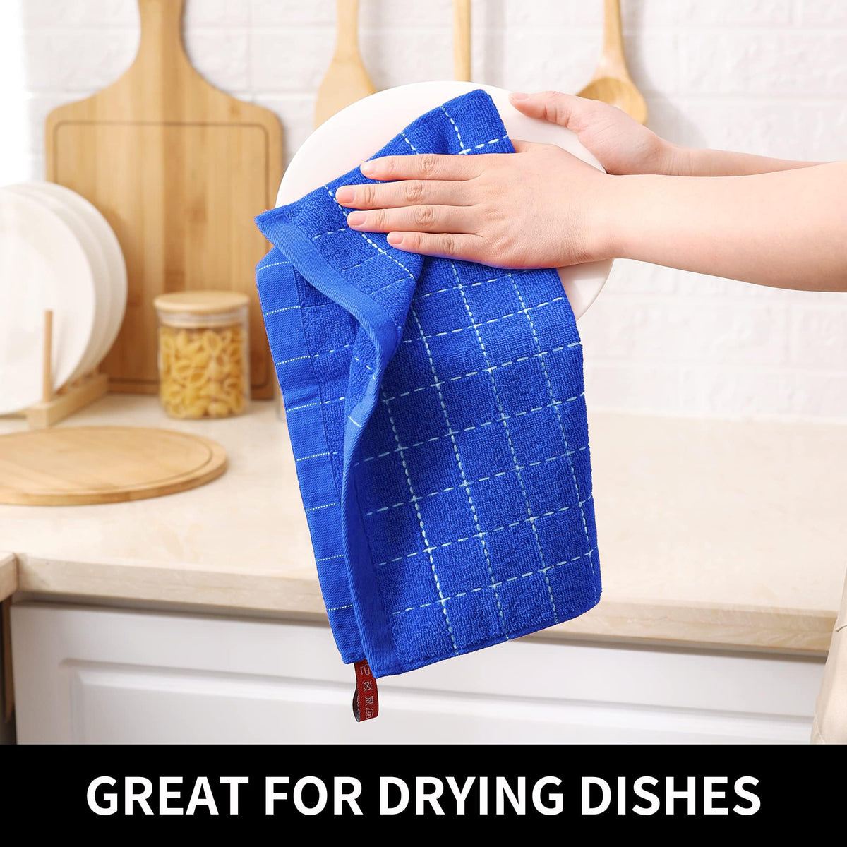 100% Cotton Terry Kitchen Dish Cloths (12 Count)