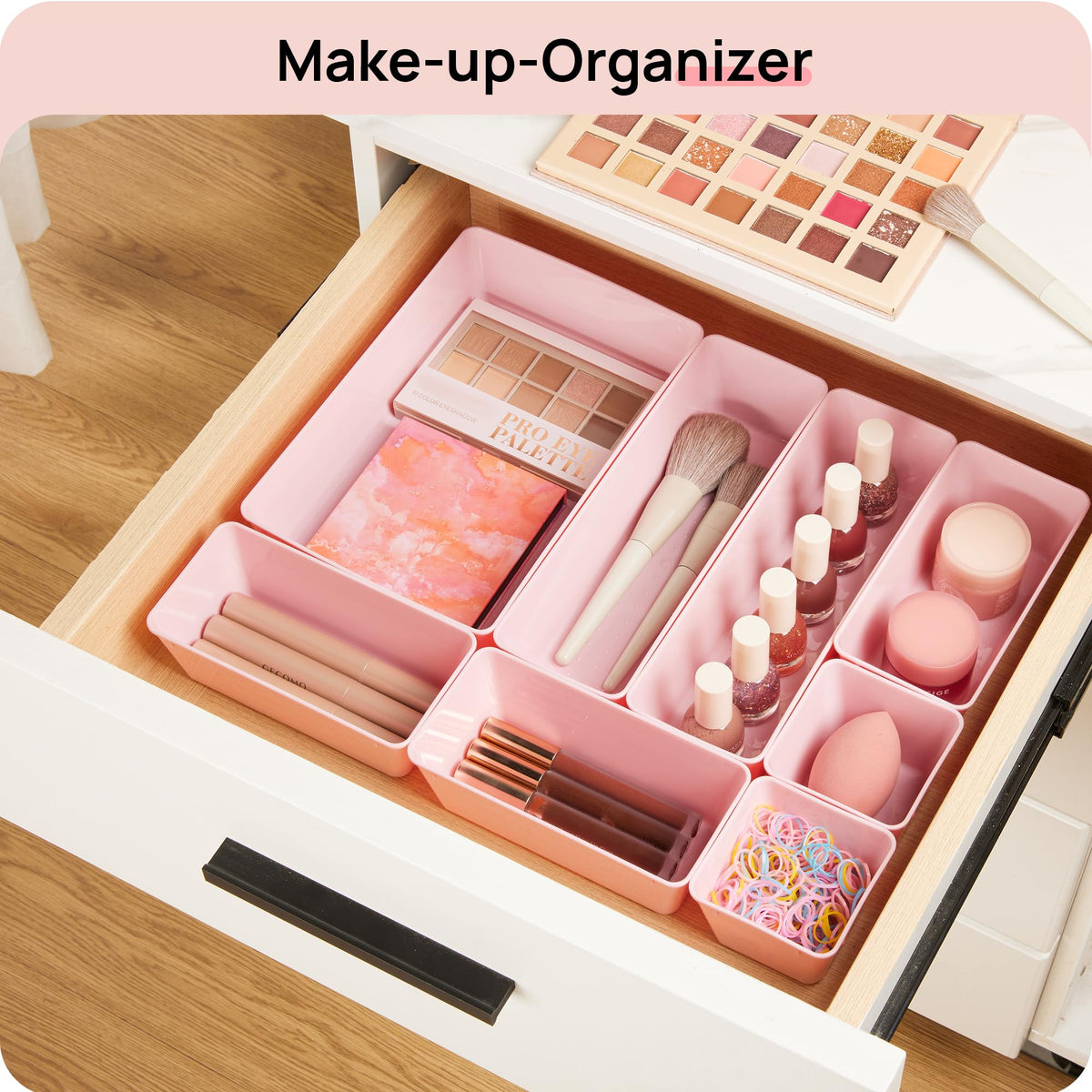 25 Pack Plastic Drawer Organizers with Non (25 Count)