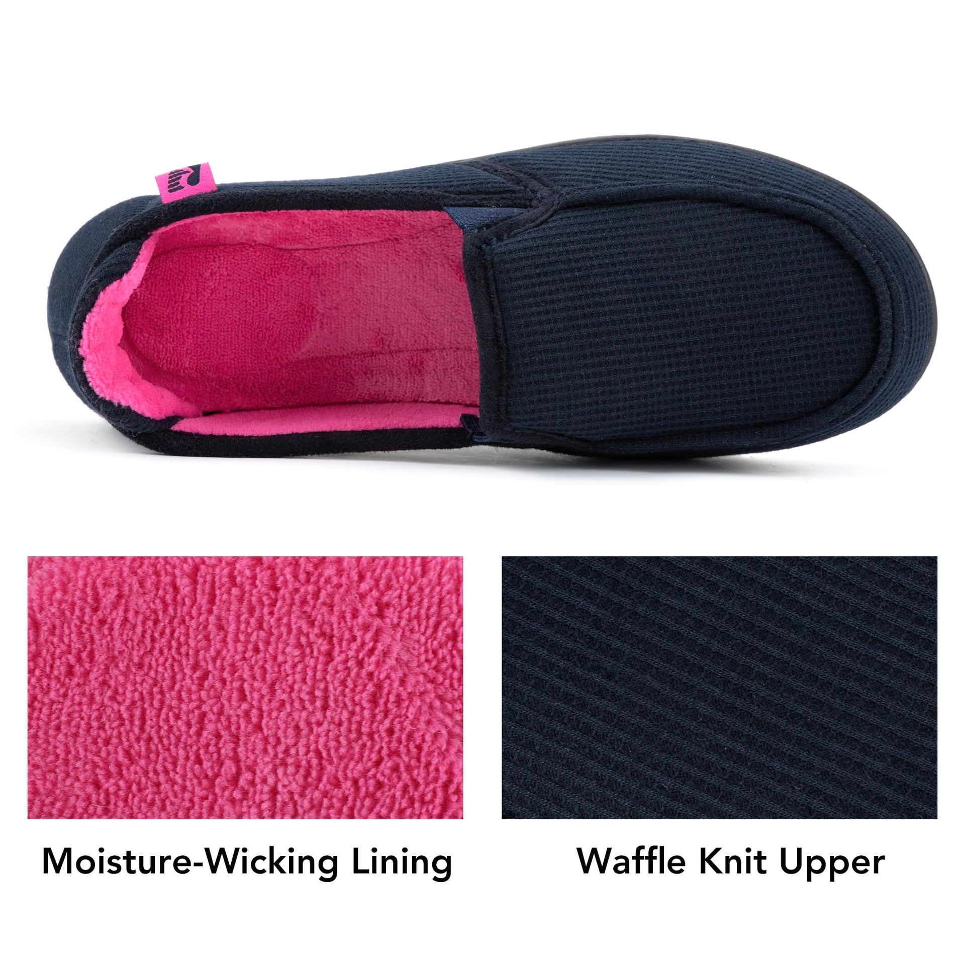 Women's Two Tone Hoodback Slipper with Removable Insole