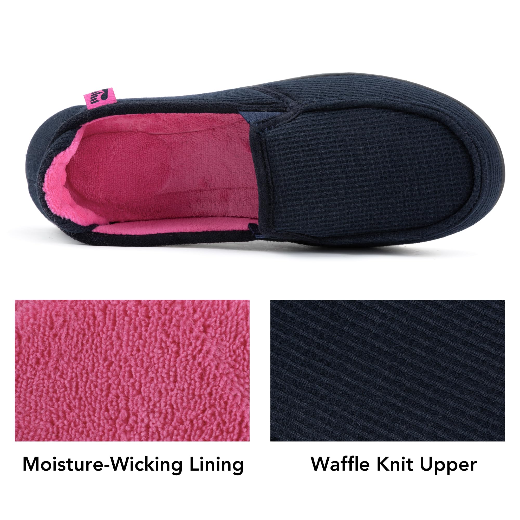 Women's Two Tone Hoodback Slipper with Removable Insole