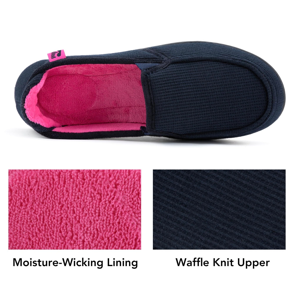 Women's Two Tone Hoodback Slipper with Removable Insole