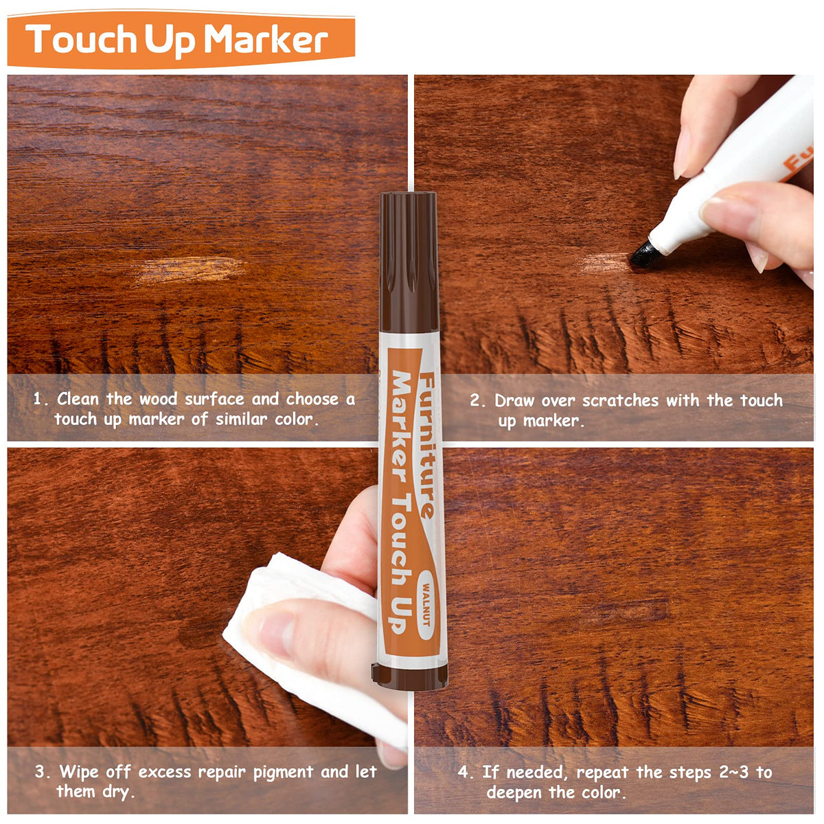 Wood Furniture Repair Kit 8 Light Colors